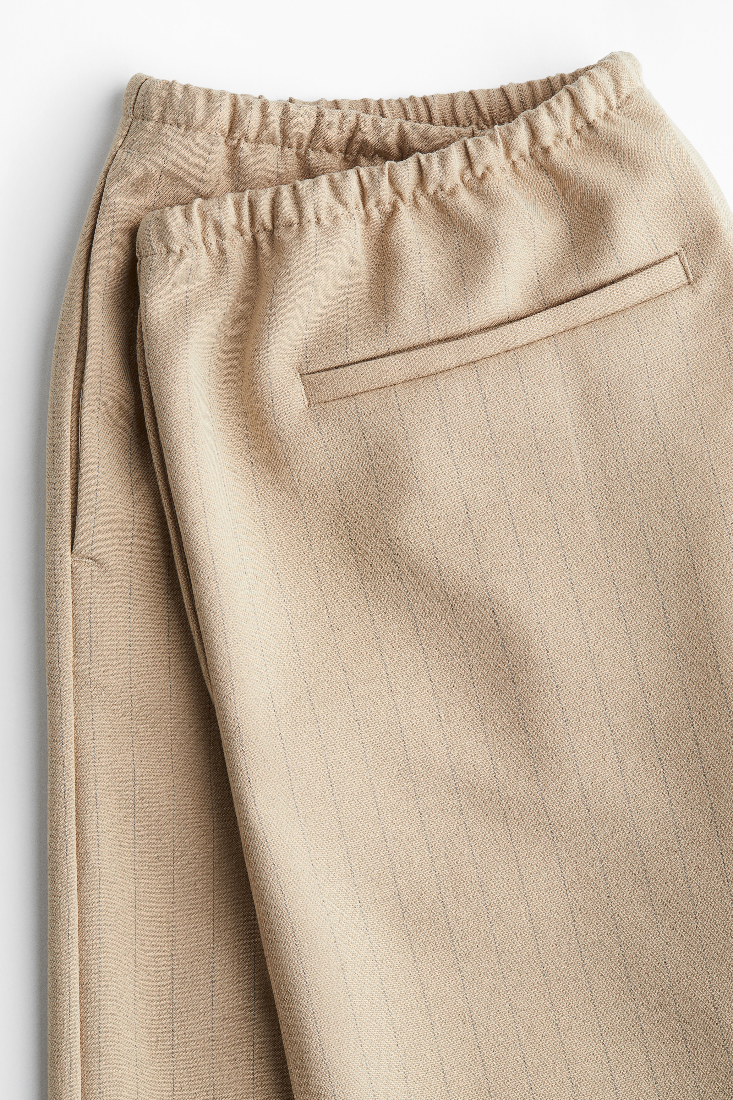 Twill drawstring trousers