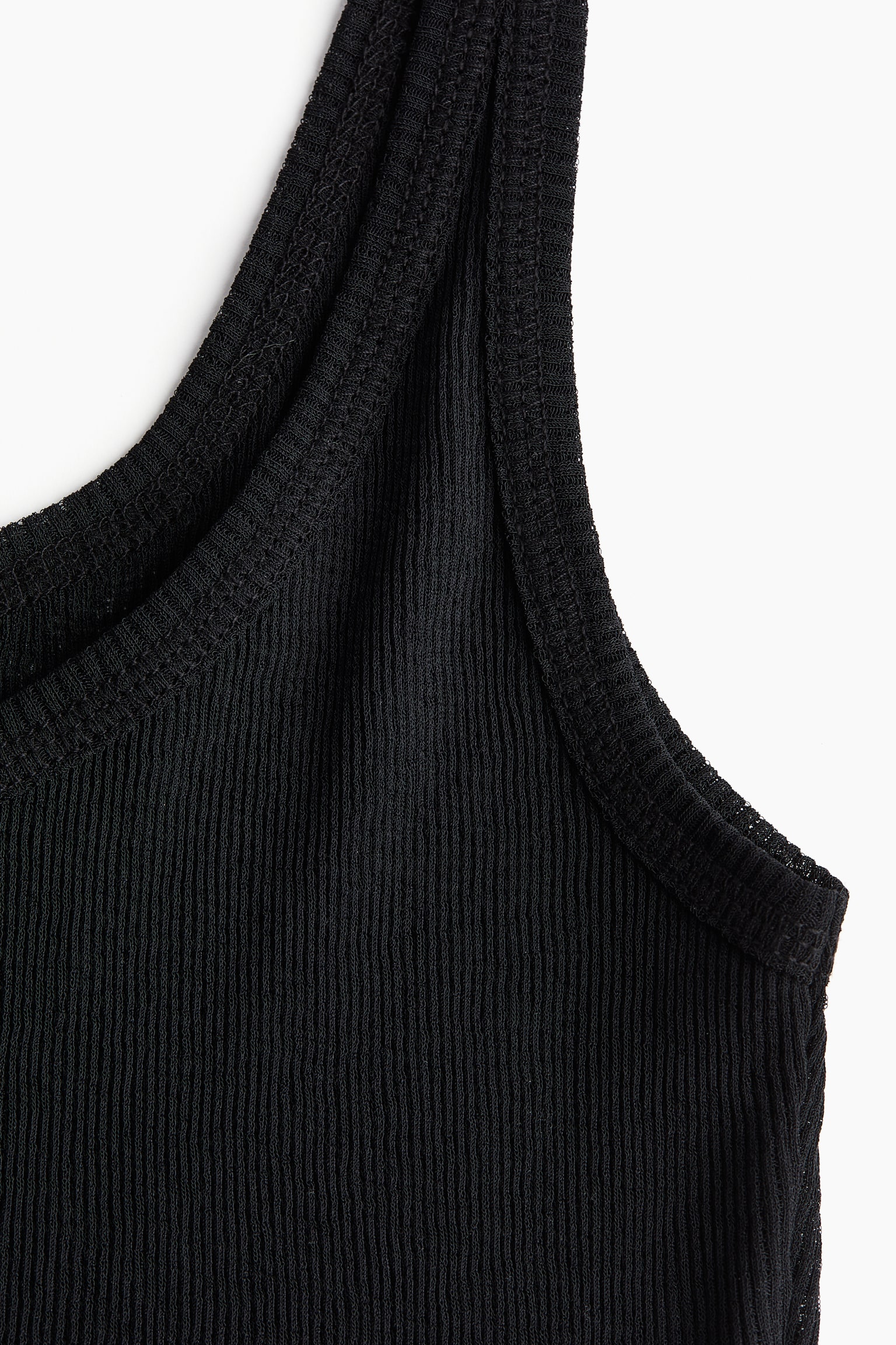 Ribbed vest top - Black/White/Lime green/Beige - 6