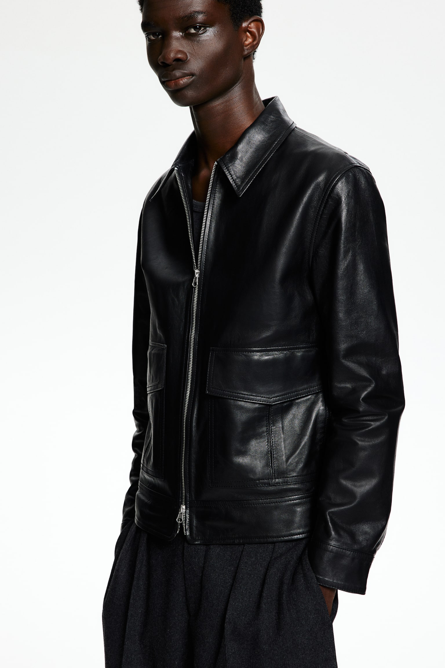 Leather jacket - Black - 7