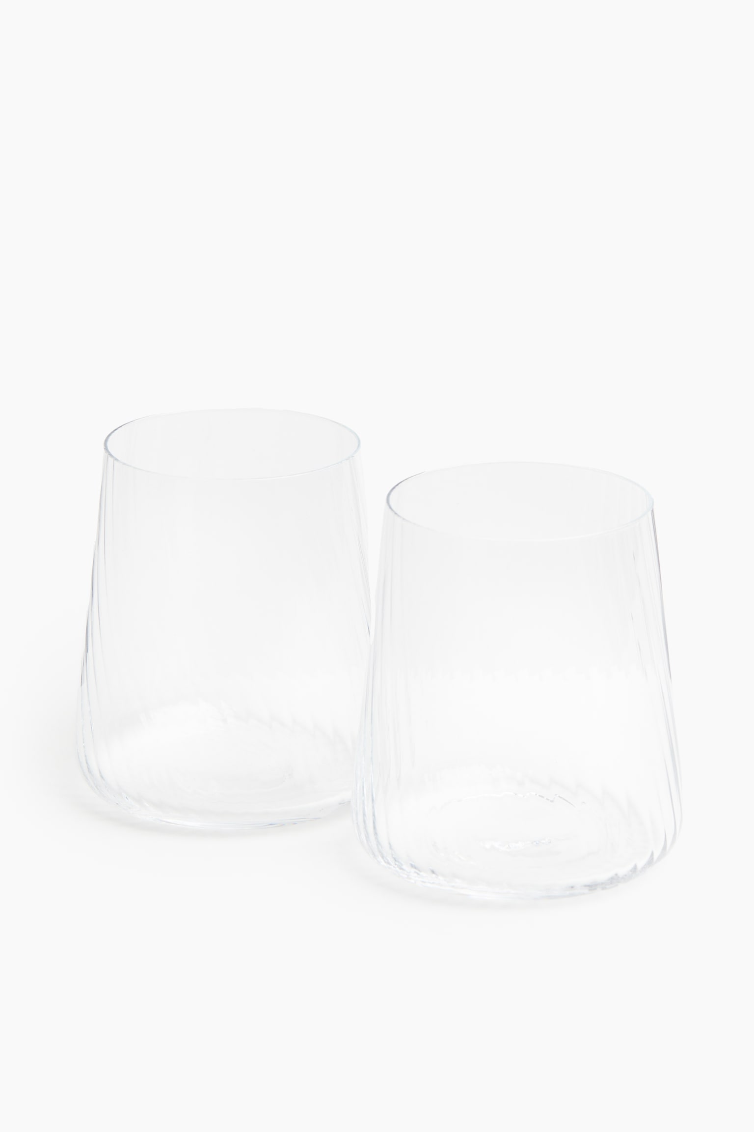 Lot de 2 verres à eau en verre - Transparent - 1