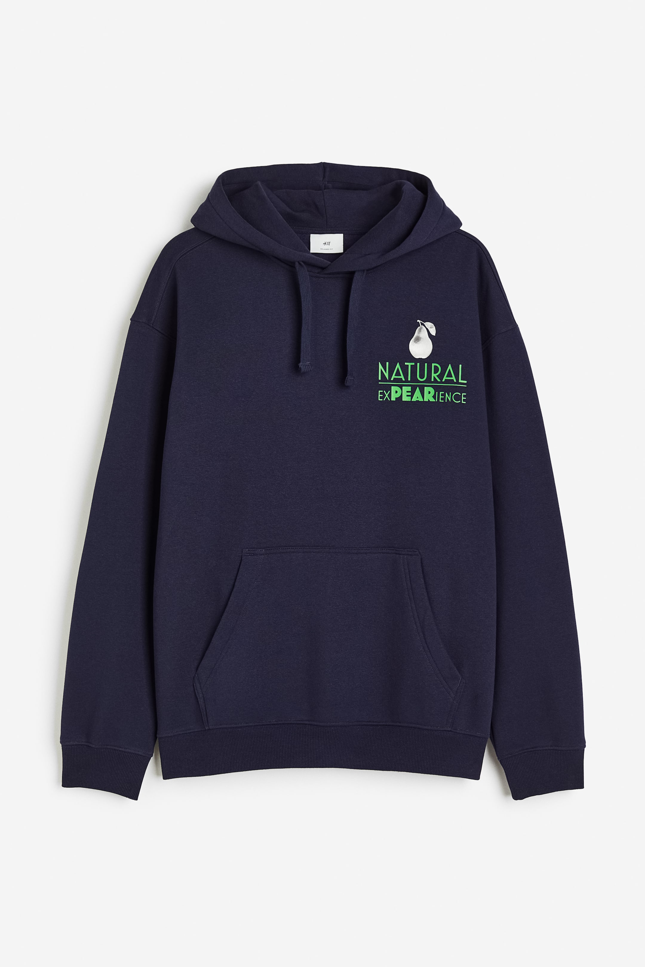 Xem ảnh lớn hơn: Áo hoodie in hình Loose Fit - Màu xanh dương đậm/Quả lê - Men | H&M VN 1