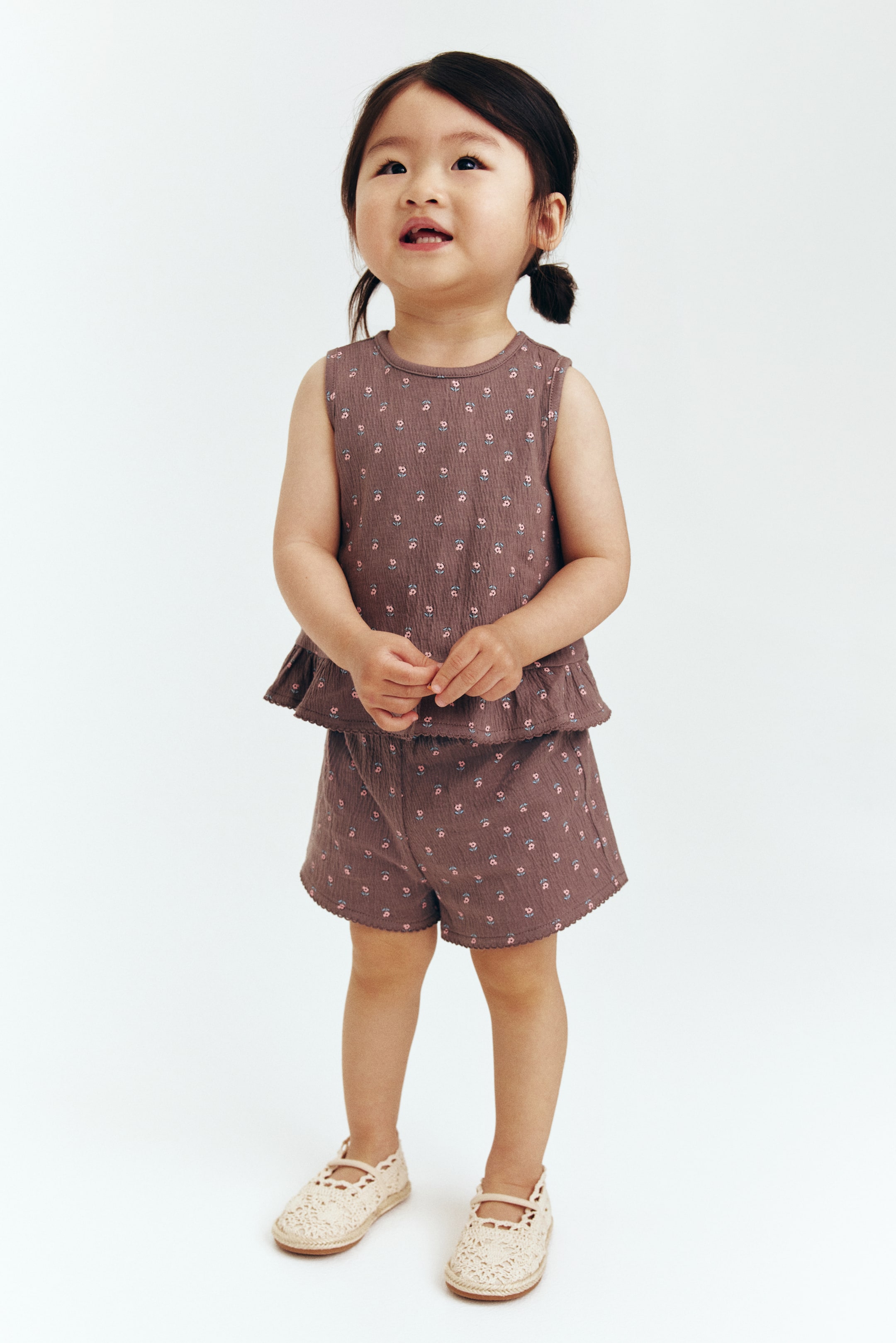 Ensemble 2 pièces en coton froissé