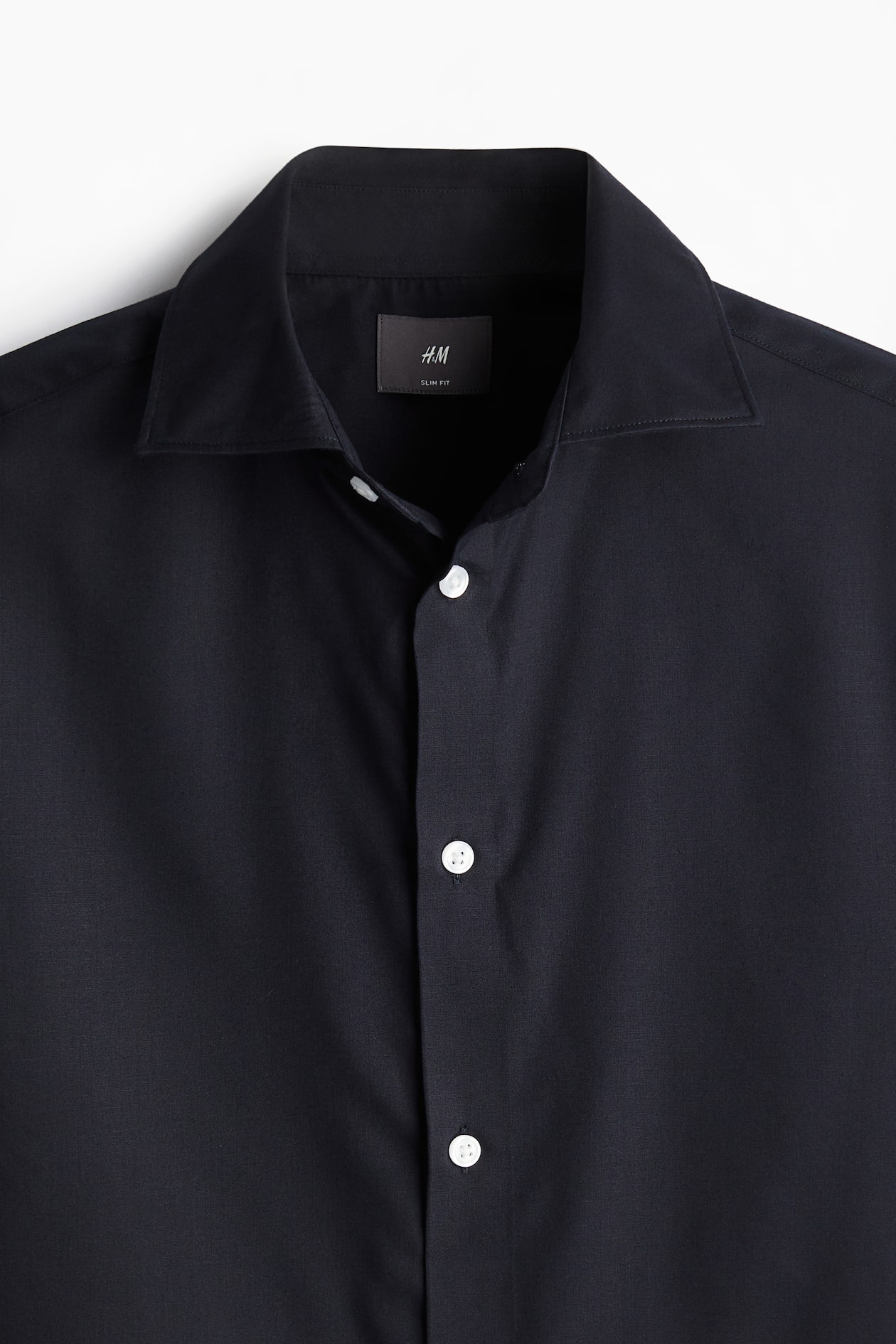 H&M Slim Fit Navy Grid Button Down Shirt MENS main image 1