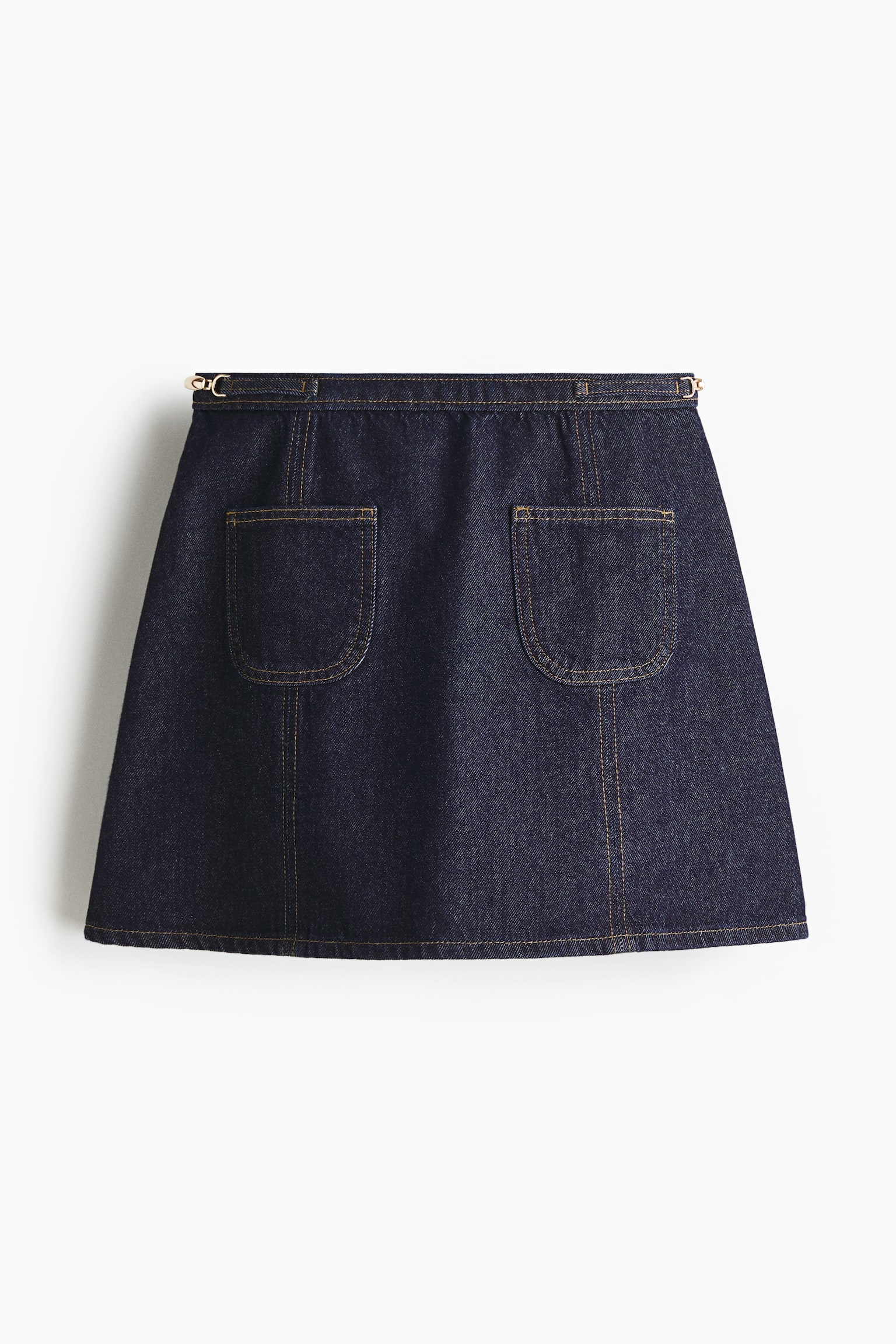 A-line denim skirt - Dark denim blue - 2