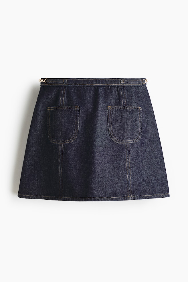 Falda evasé en denim - Azul denim oscuro - 1