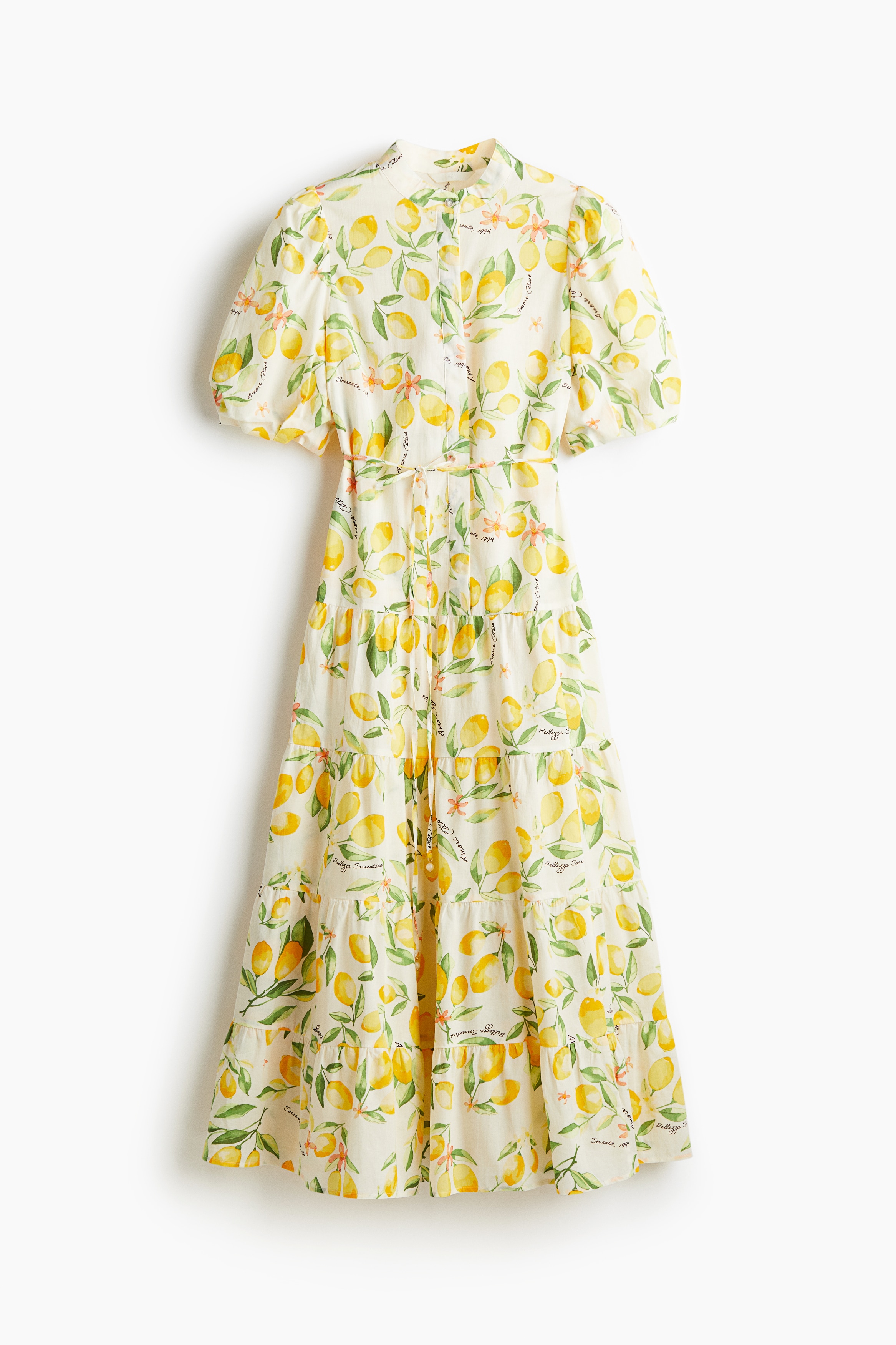 Långklänning i bomull - Vit/Citroner/Blå/Paisleymönstrad/Grön/Blommig/Vit/Mönstrad/Vit/Blommig/Rosa/Blommig