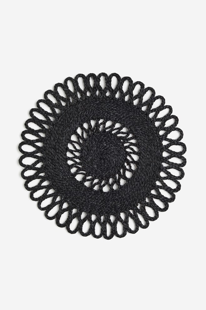 Hole-patterned table mat - Anthracite grey/Beige - 1