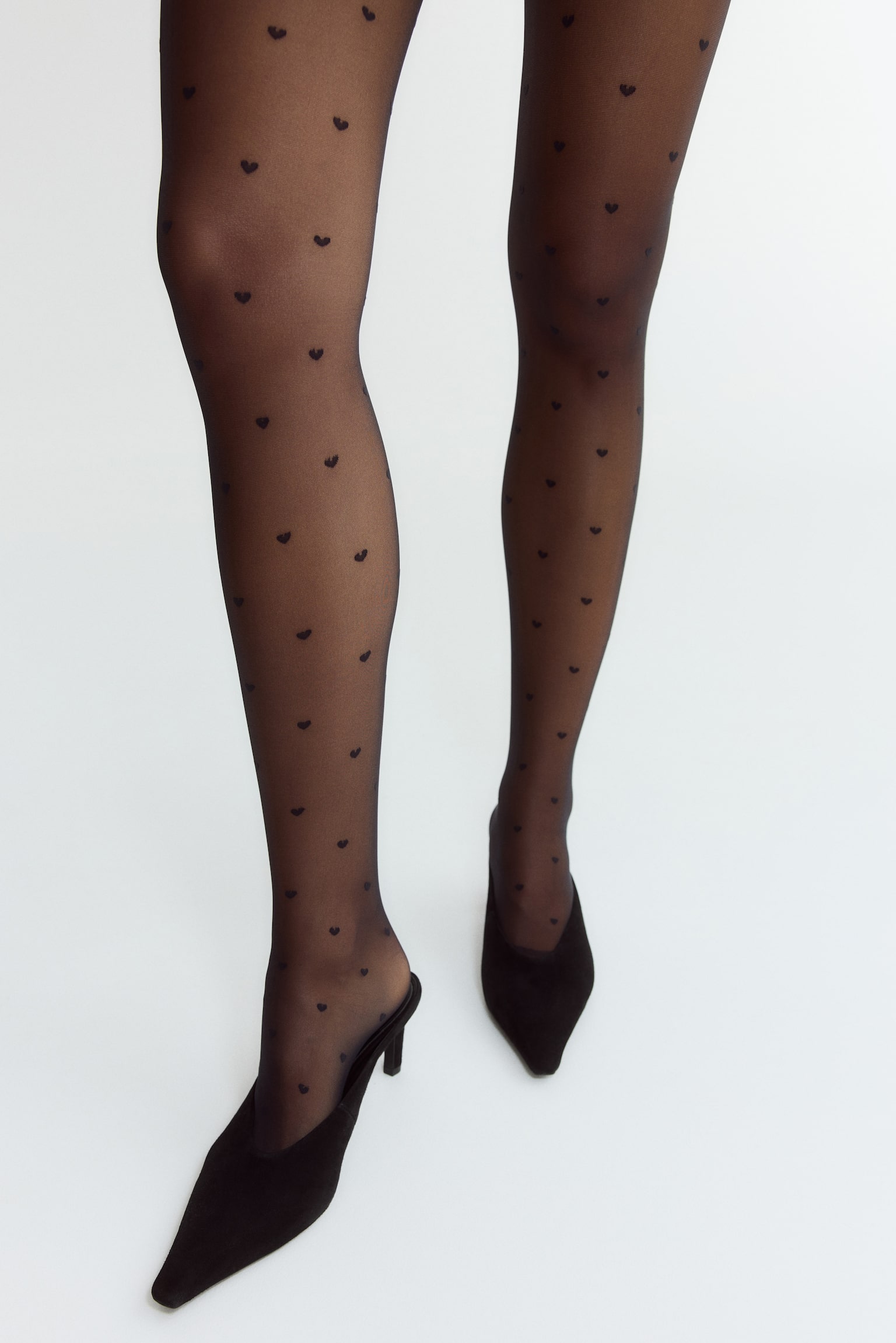 Patterned 20 denier tights - Black - 5