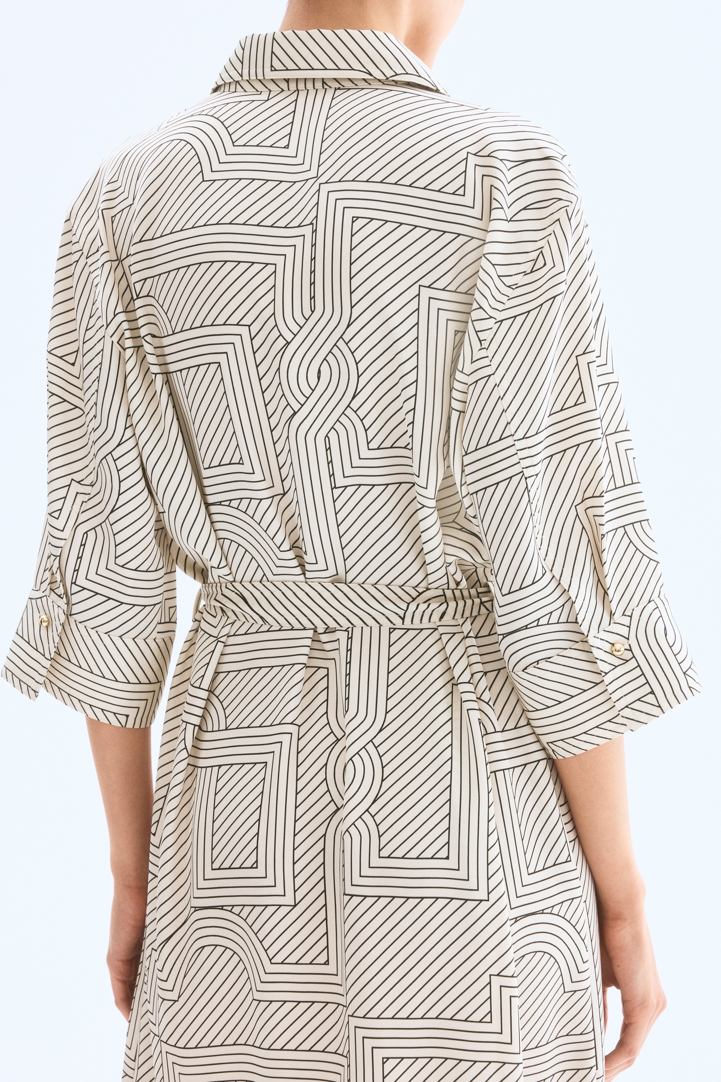 Belted shirt dress