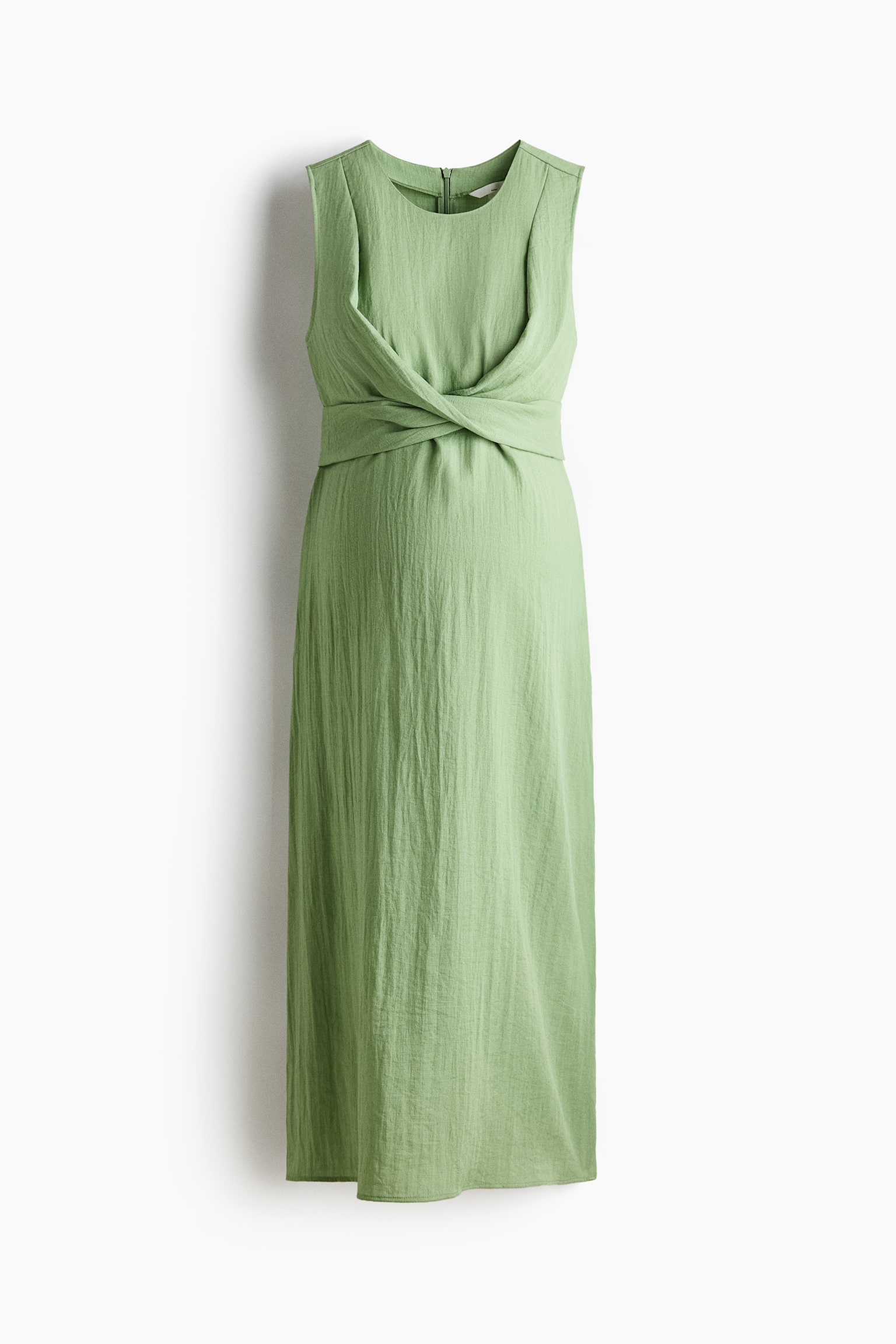 MAMA Tie-back nursing dress - Green/Dark plum purple/Black/Khaki green - 2
