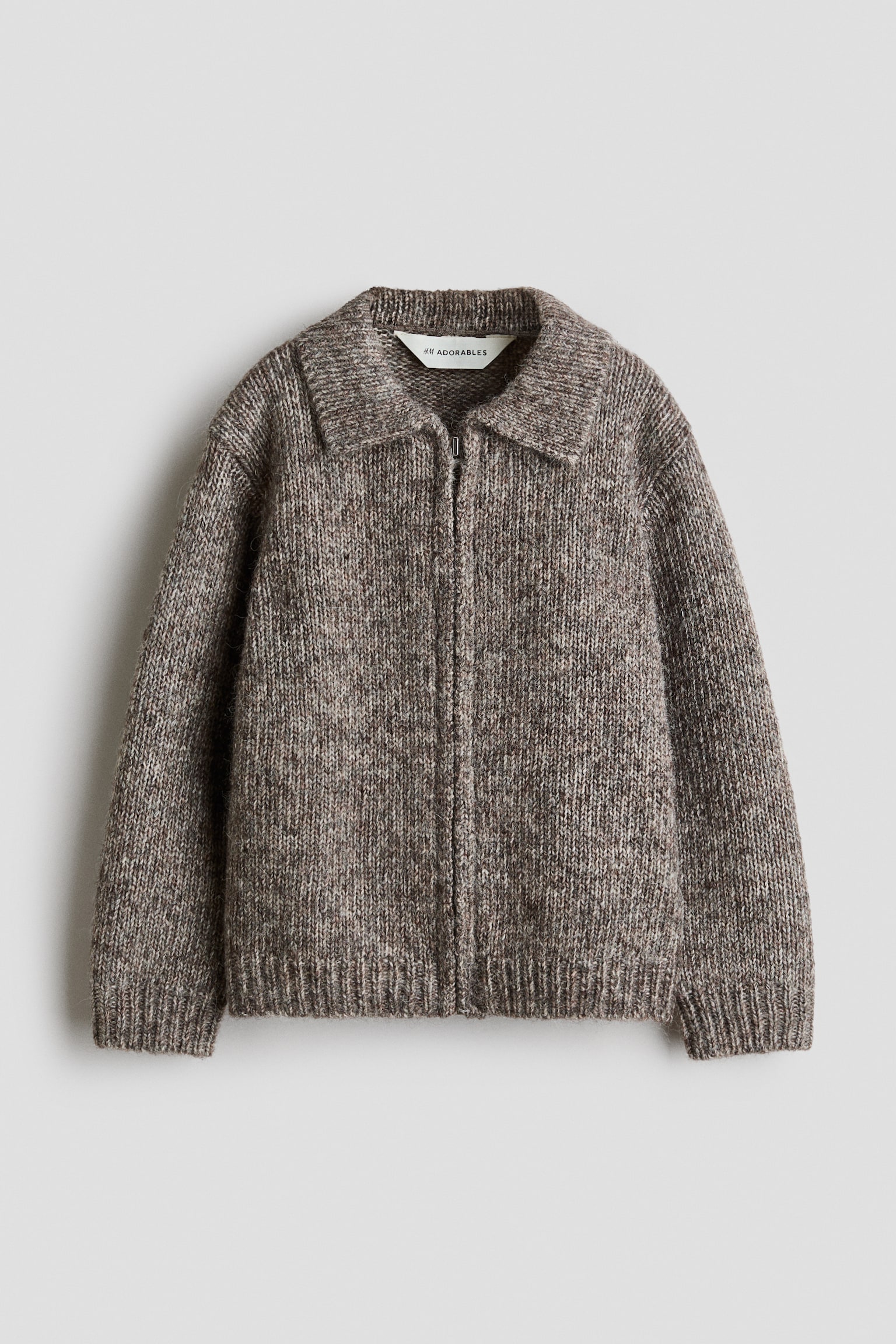 Детский кардиган H&M Wool and Cotton Blend, цвет: Серый меланжевый