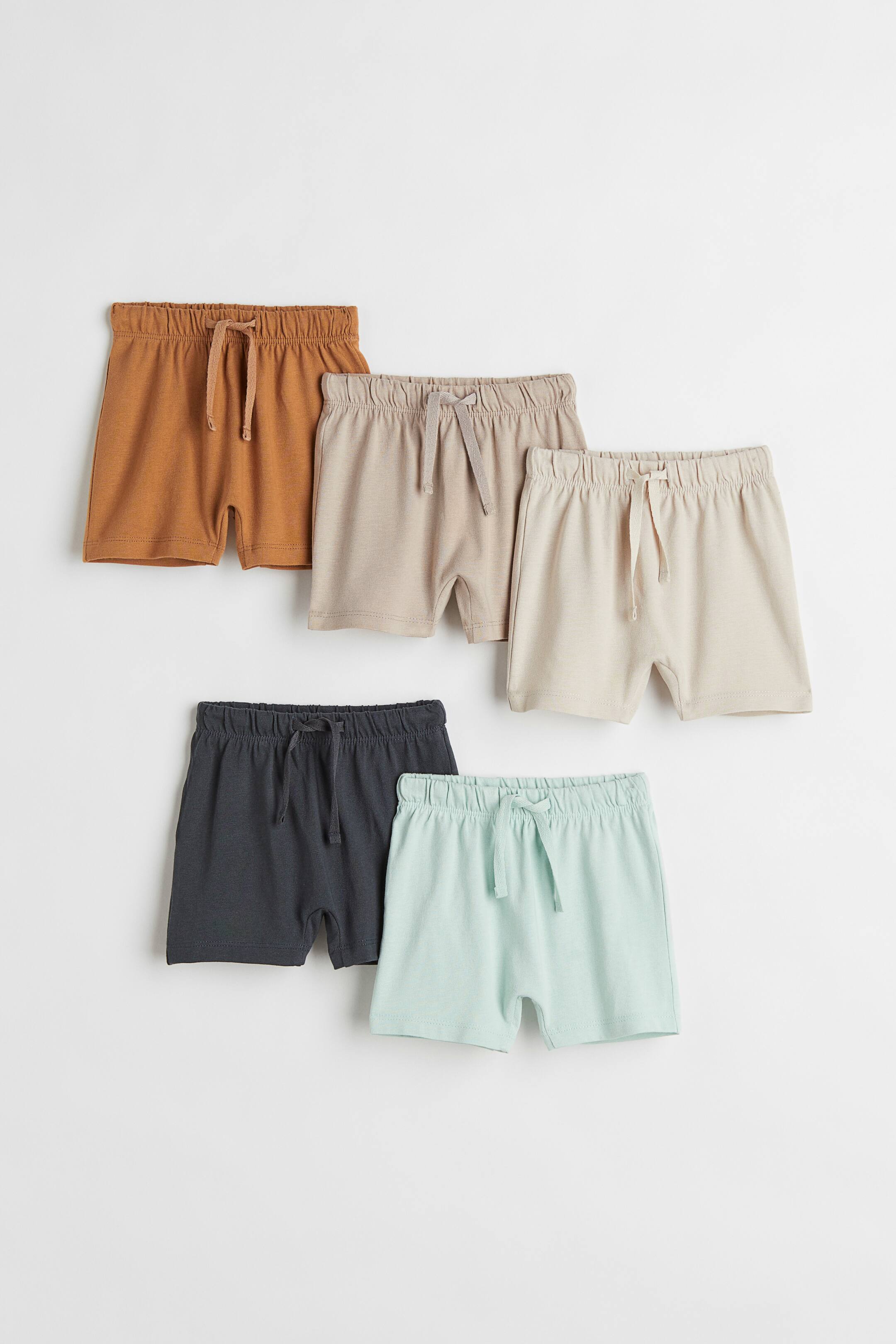 View larger image: 5-pack cotton shorts - Light brown/Beige/Mint green - Kids | H&M 1