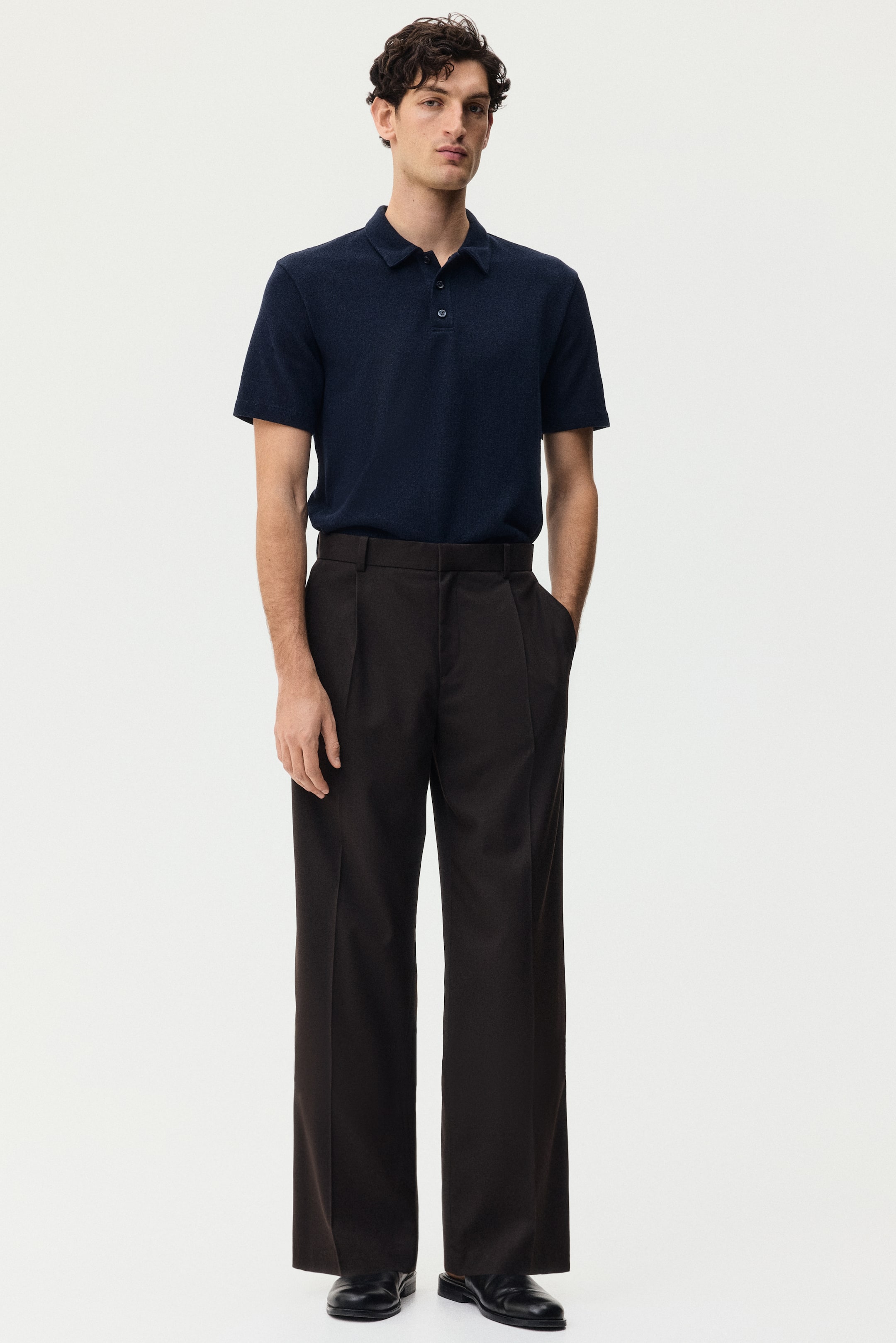 View larger image: Regular Fit Polo shirt - Dark blue - Men | H&M US 4