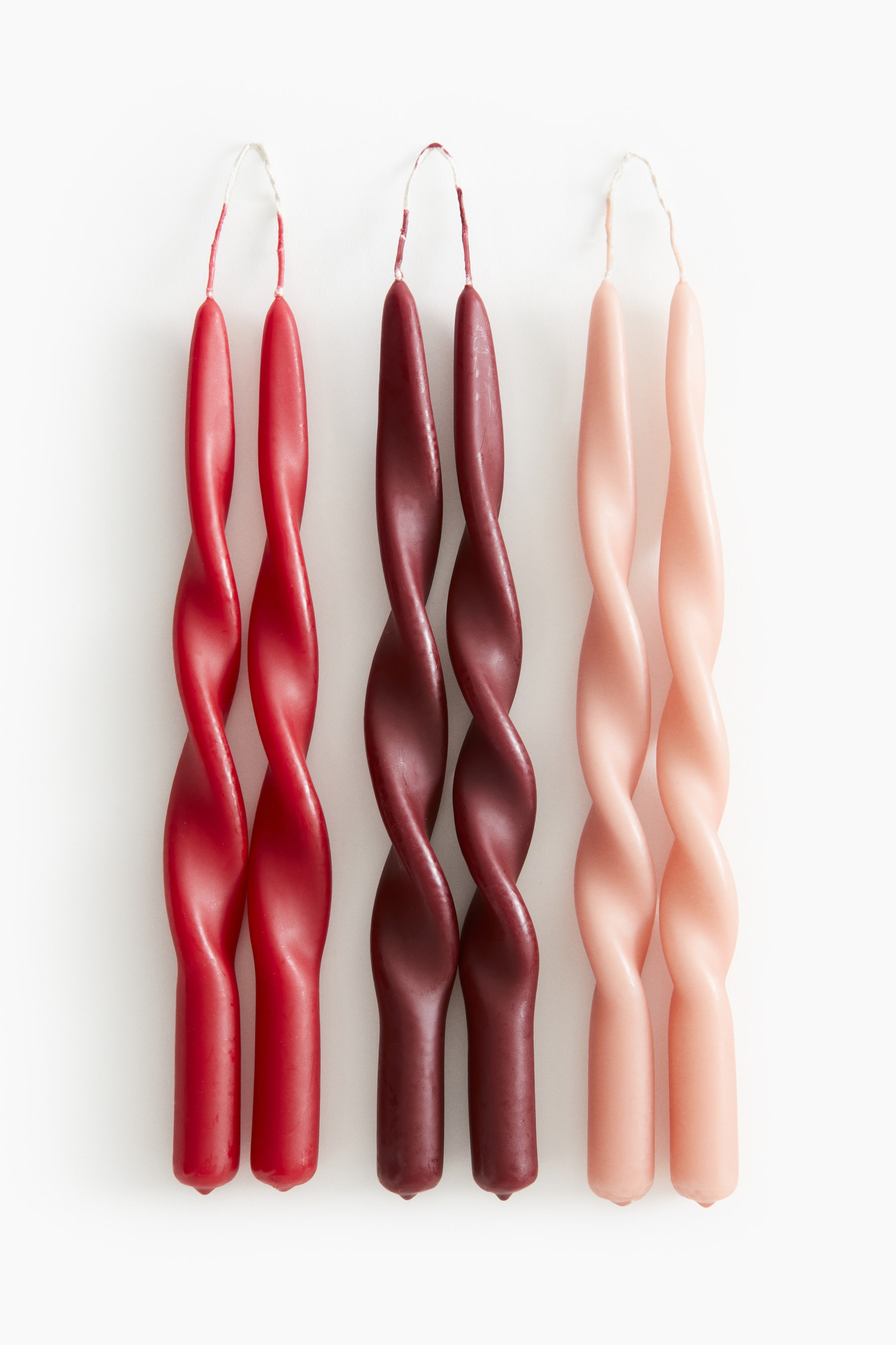 6-pack Spiral Taper Candles