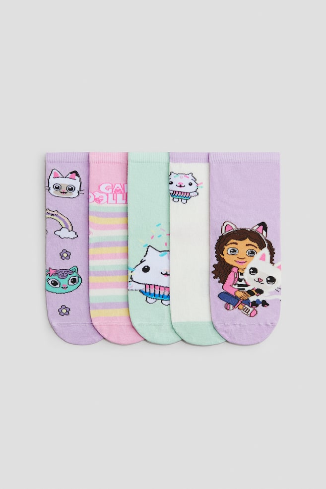 5er-Pack Socken mit Motiv - Lila/Gabby's Dollhouse/Rot/Hello Kitty/Hellblau/Eiskönigin/Hellrosa/K Pop Demon Hunters/Hellrosa/Lilo & Stitch/Hellrosa/Miffy/Rot/Minnie Maus/Hellblau/Minnie Maus/Hellrosa/Hello Kitty/Flieder/CapyFun/Rosa/Hello Kitty/Hellblau/Minnie Maus/Hellblau/Eiskönigin/Weiß/Hello Kitty - 1