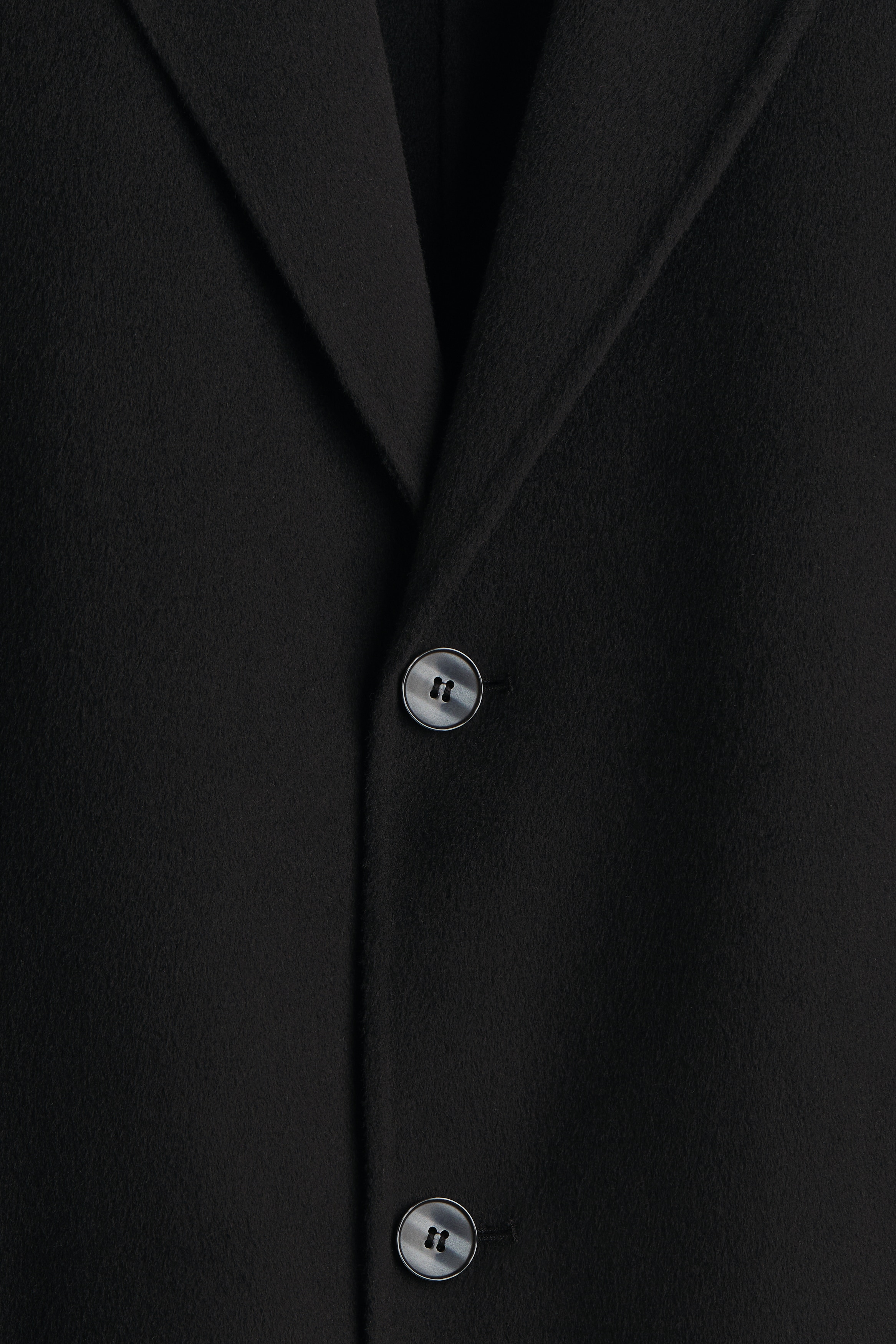 Single-breasted wool coat
