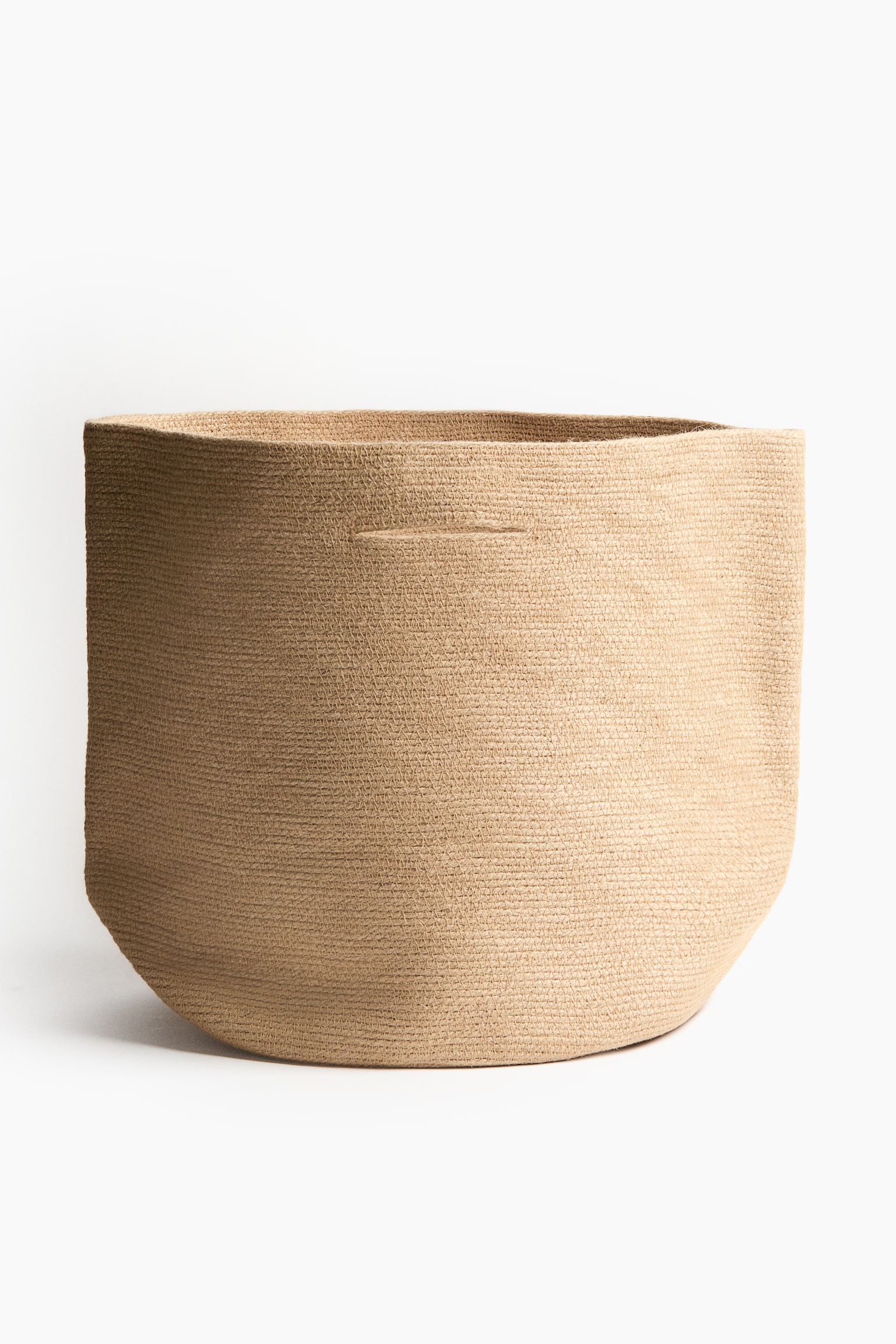 Veľký jutový úložný kôš - Béžová