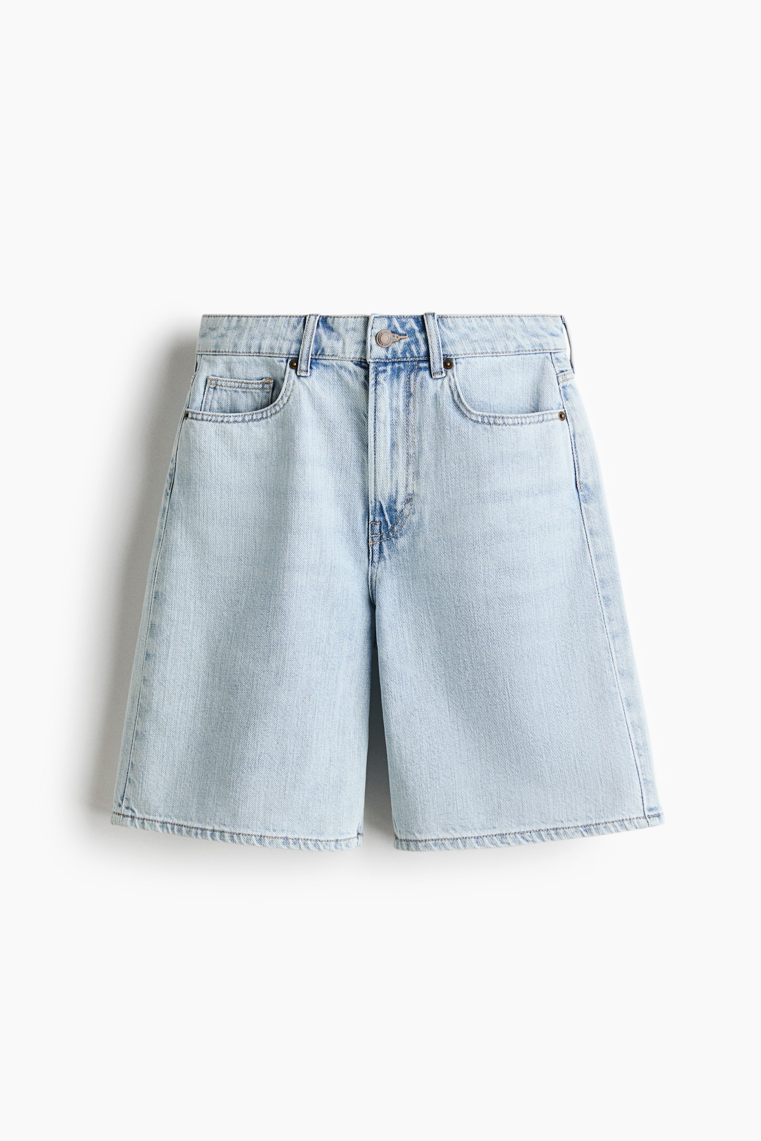 Denim Bermuda Shorts - Light denim blue/Cream/Denim blue/Denim blue