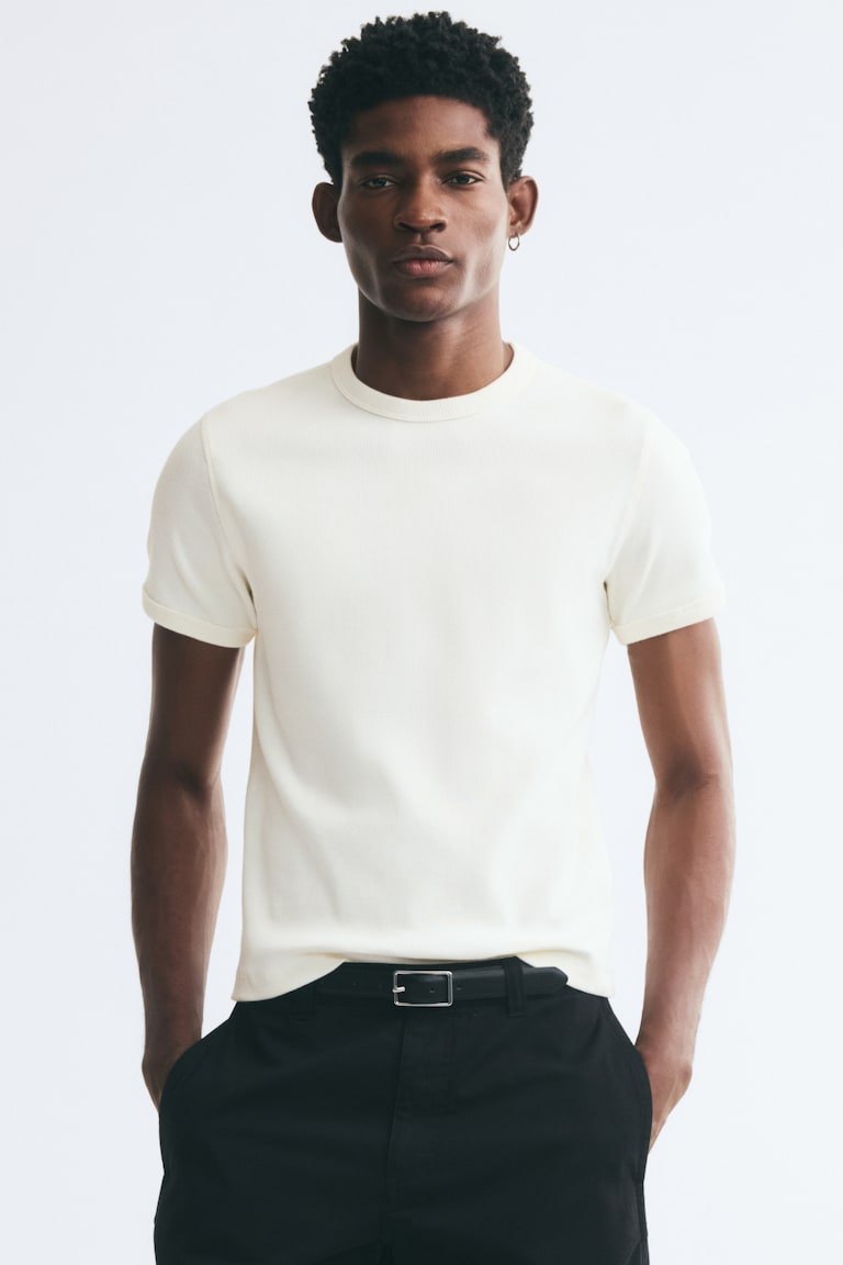Rebrasta majica Slim Fit
