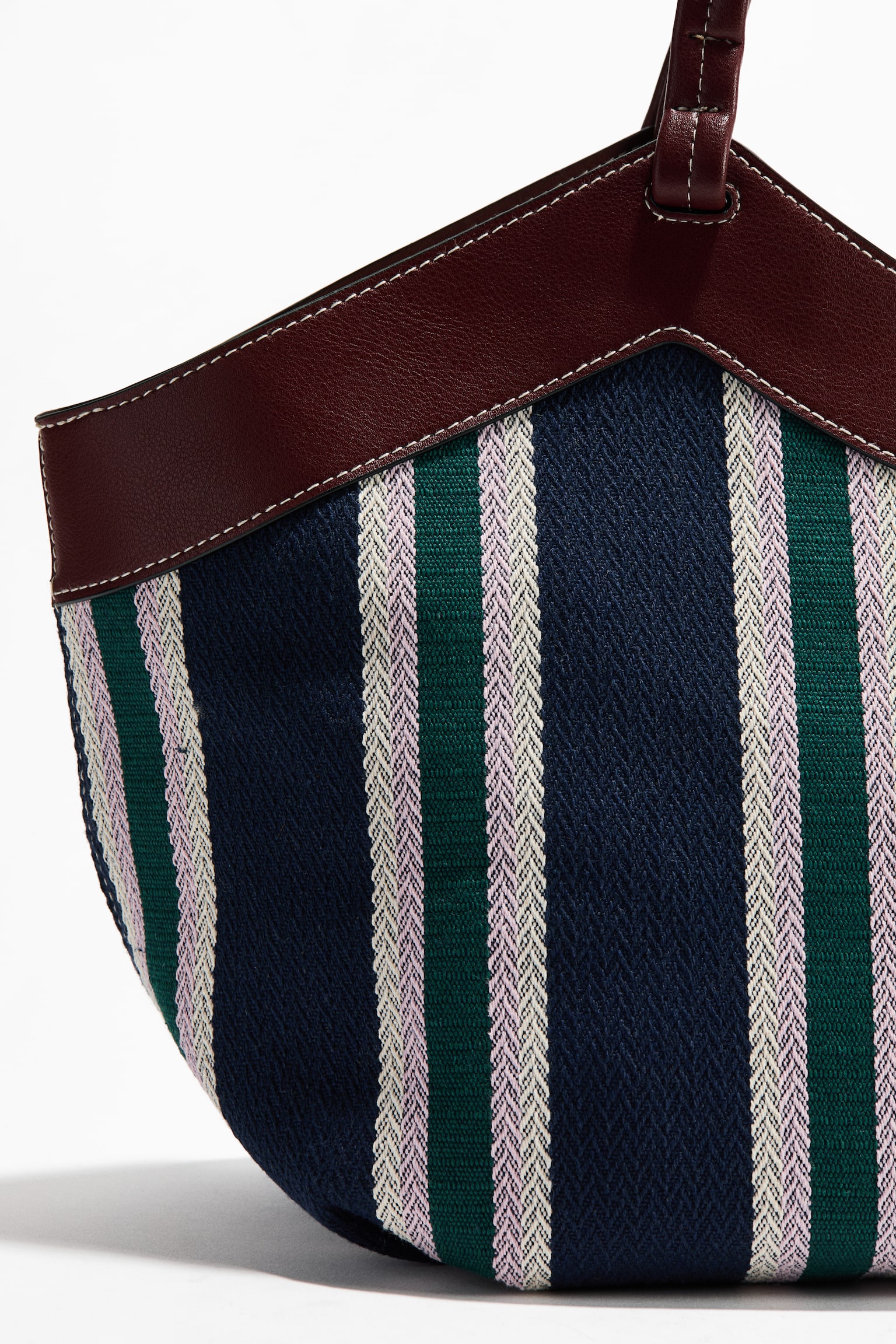 Herringbone shopper - Navy blue/Striped - 4