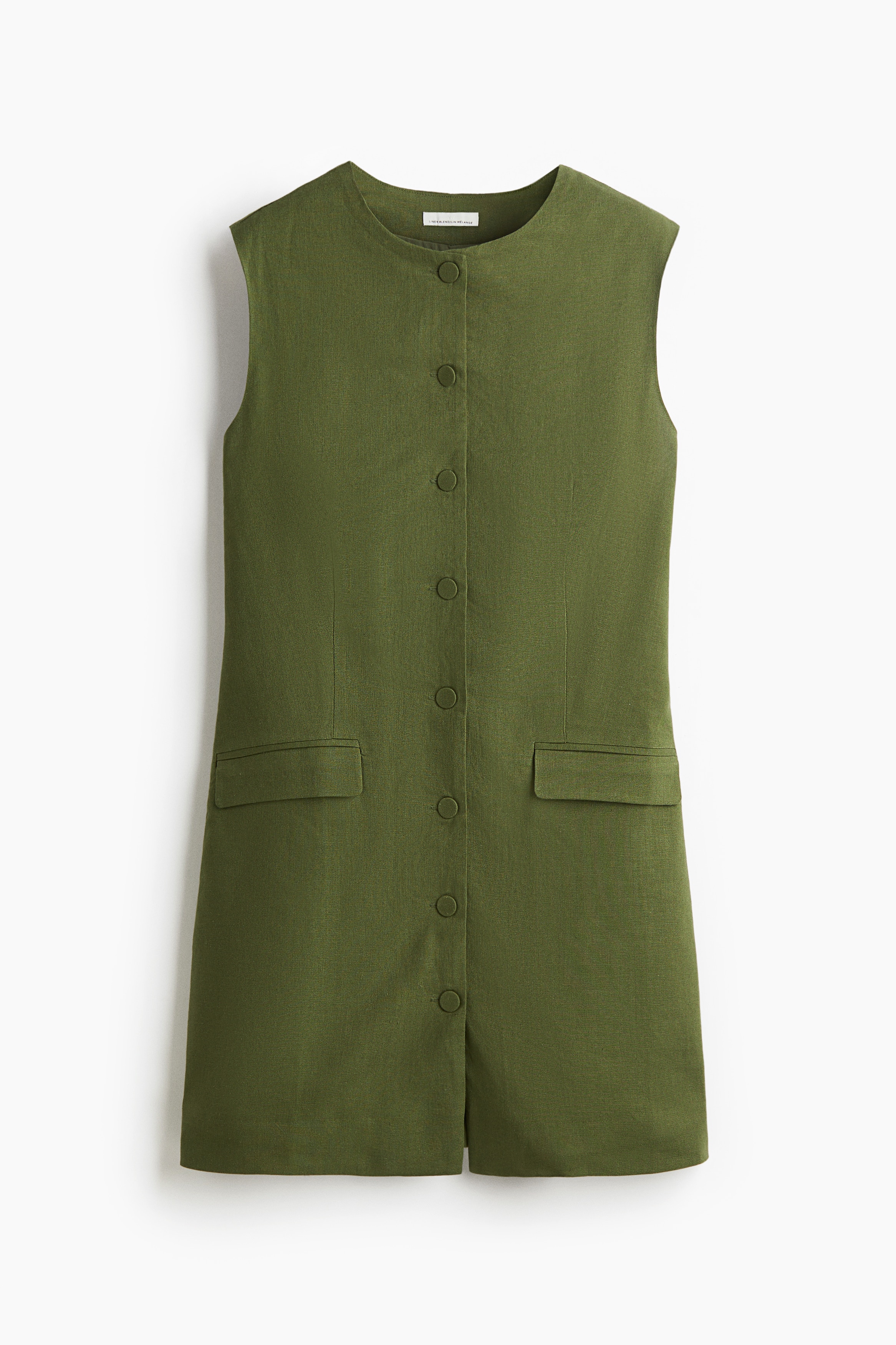 Φόρεμα με κουμπιά - Σκούρο πράσινο/Έντονο κόκκινο/Μαύρο