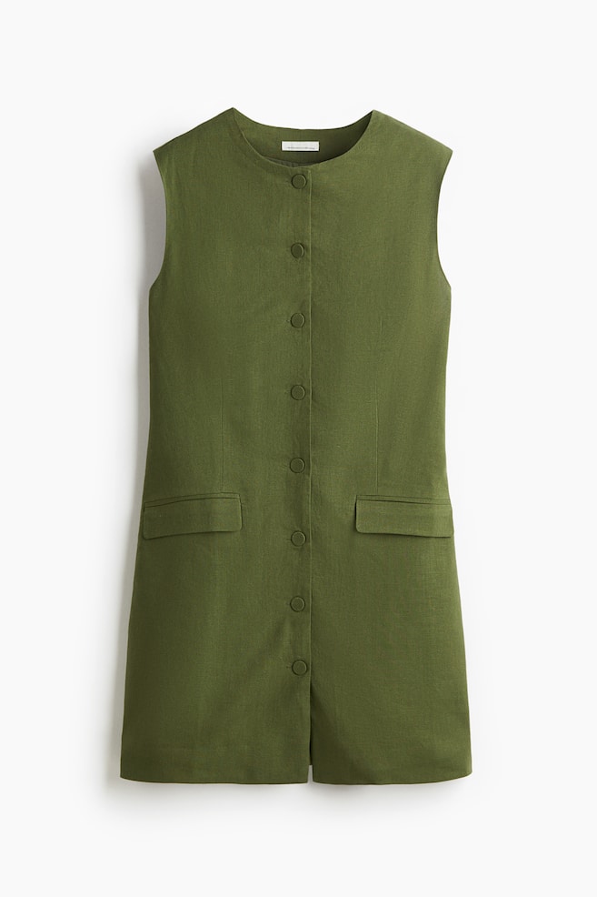 Robe sans manches - Vert foncé/Rouge vif/Noir - 1