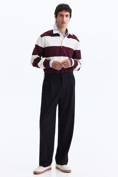 リラックスフィット ウールブレンドテーラードパンツ