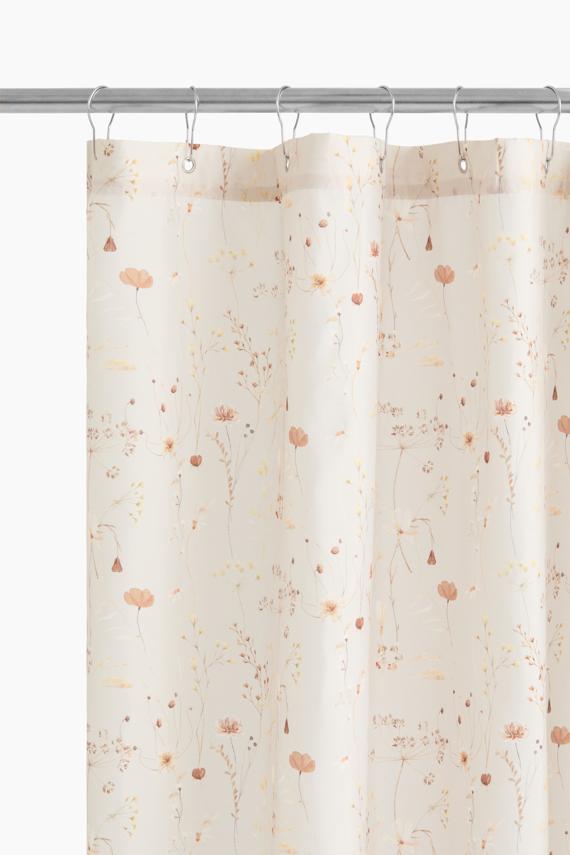 拡大画像を表示: フローラルシャワーカーテン - ライトベージュ／フローラル - Home All | H&M JP 1