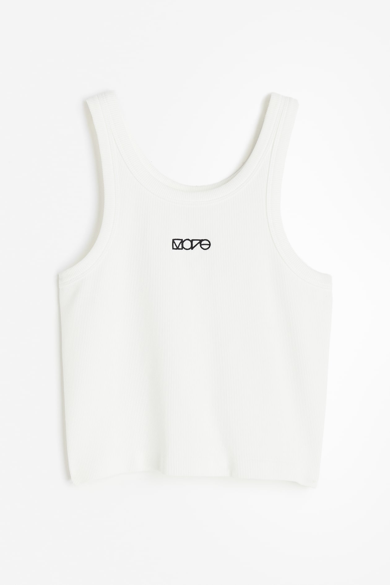 Cropped seamless sports vest top in DryMove™ White Ladies H&M MY