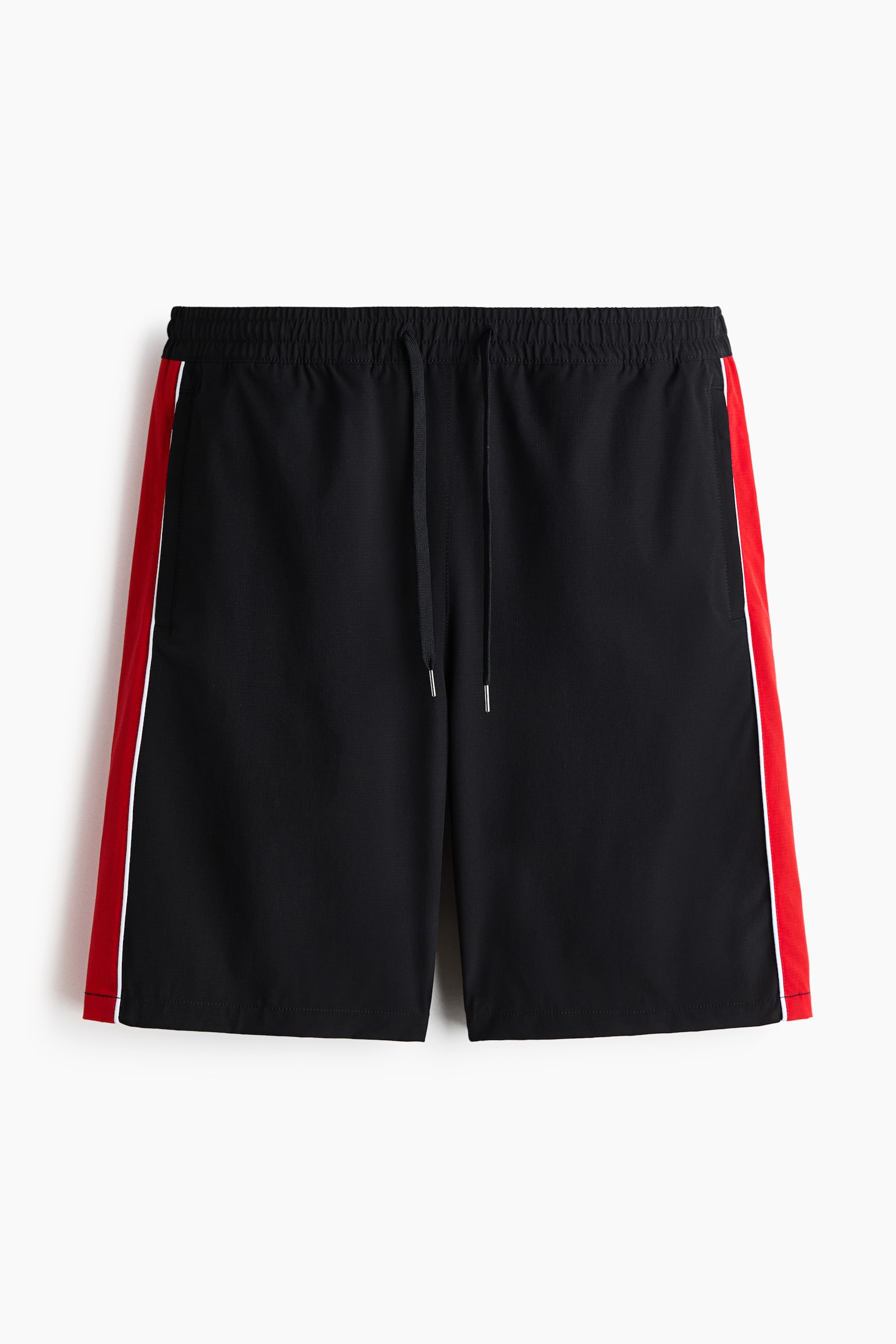 Loose Fit Printed shorts - שחור/הונדה - 2