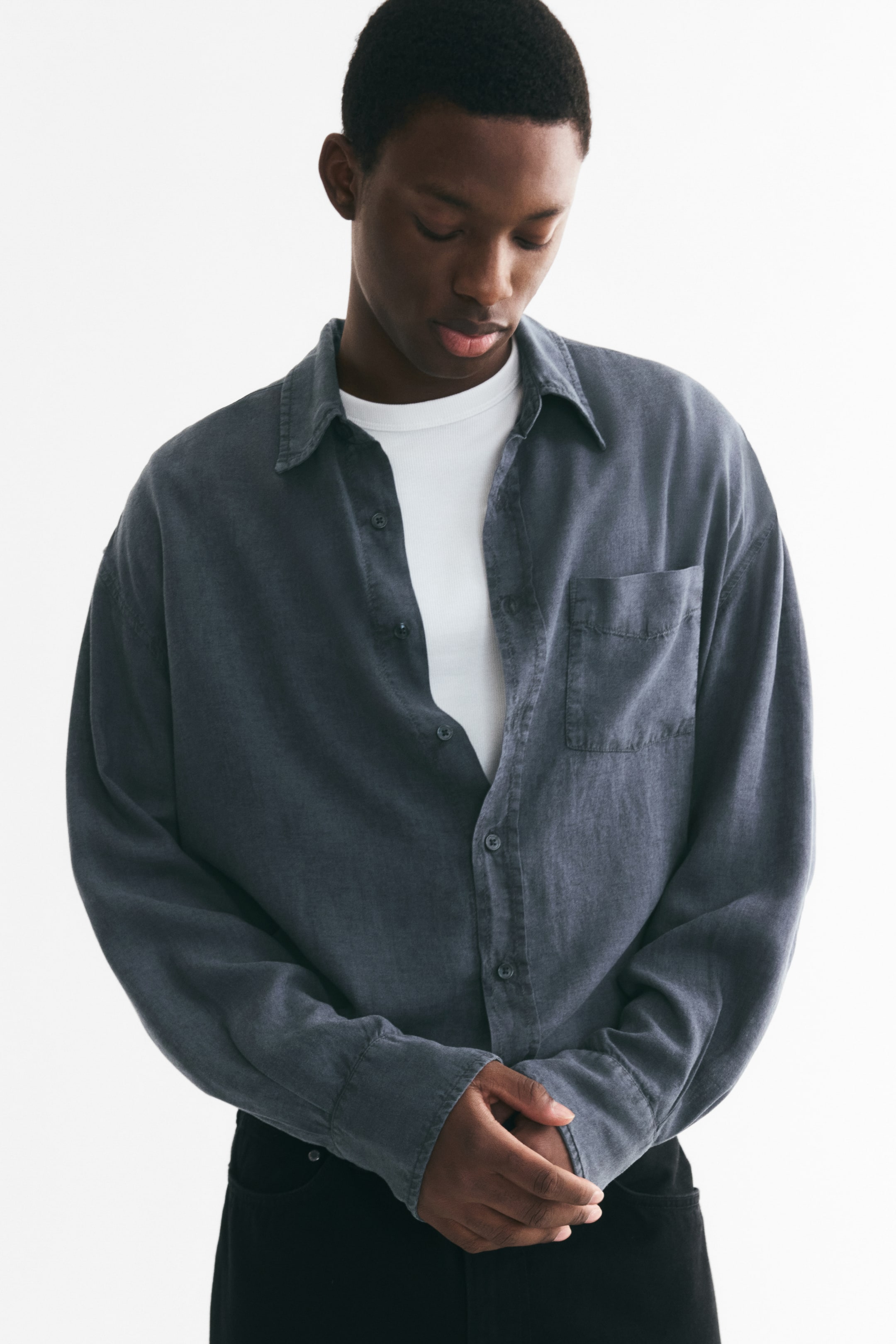 Relaxed-Fit Linen-Blend Shirt