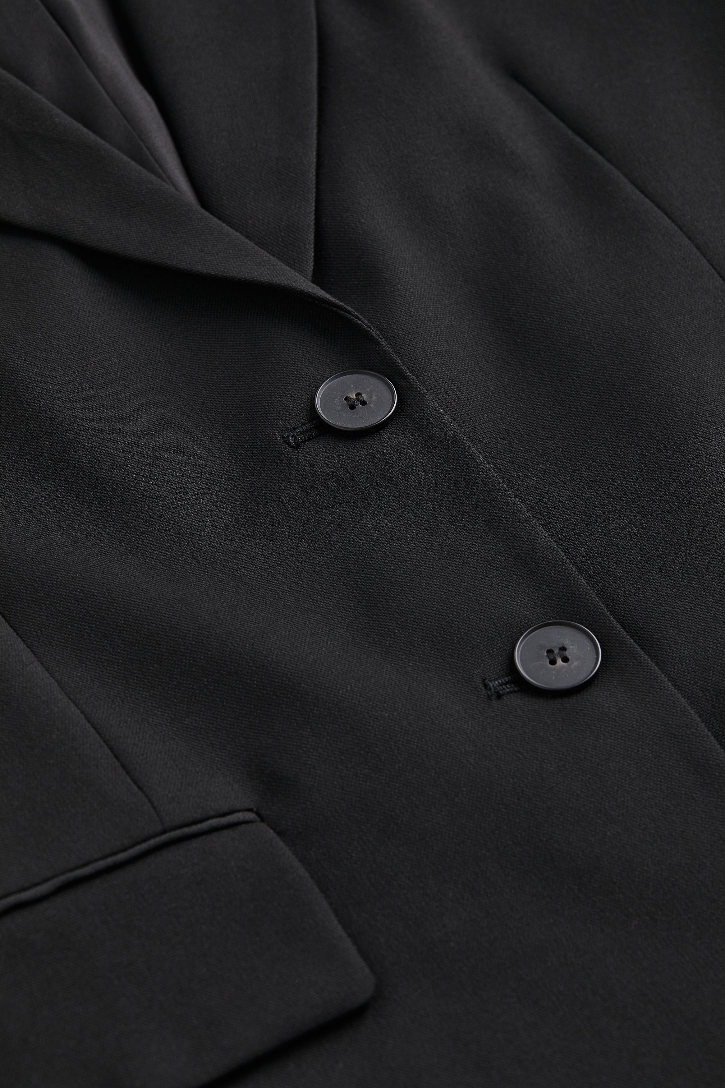 オーバーサイズシングルブレストブレザー - ブラック