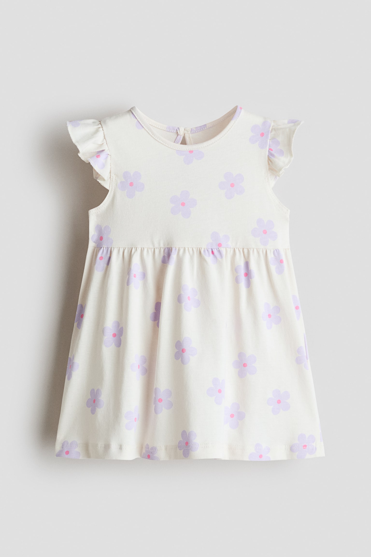 Cotton Dress - Cream/floral/Blue/hearts/Light pink/ladybugs/White/strawberries/Light beige/leopard print
