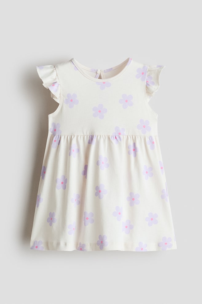 Cotton dress - Cream/Floral/Light pink/Ladybirds/Blue/Hearts/White/Fruits/Pink/Cherries/White/Strawberries/White/Strawberries/Light blue/Bows/Multi-coloured/Striped/Light turquoise/Seashells/Red/Bows - 1