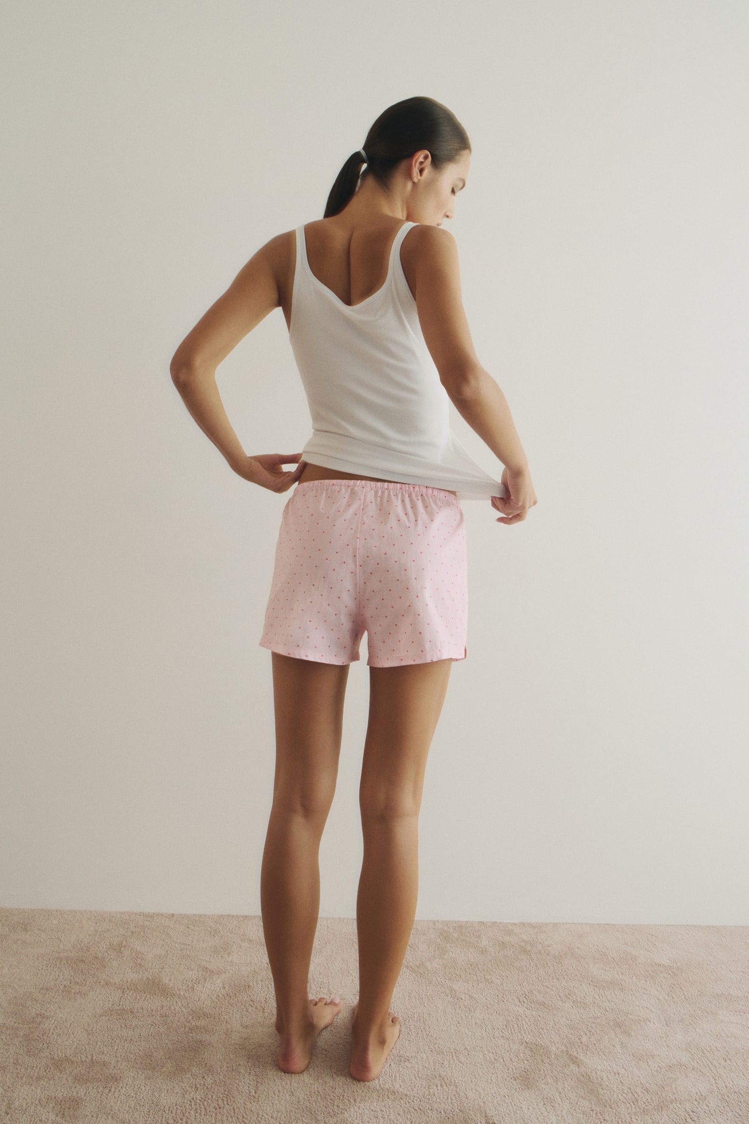 2'li Pijama Şortu - Pembe/Çizgili - 6