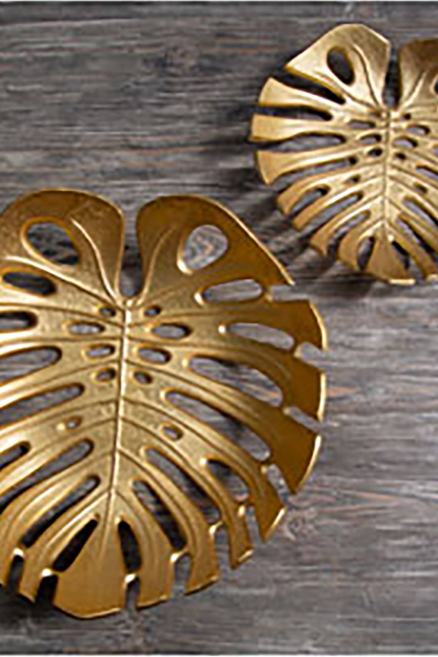 Prato Monstera Small Leaf Tray - Gold - 3