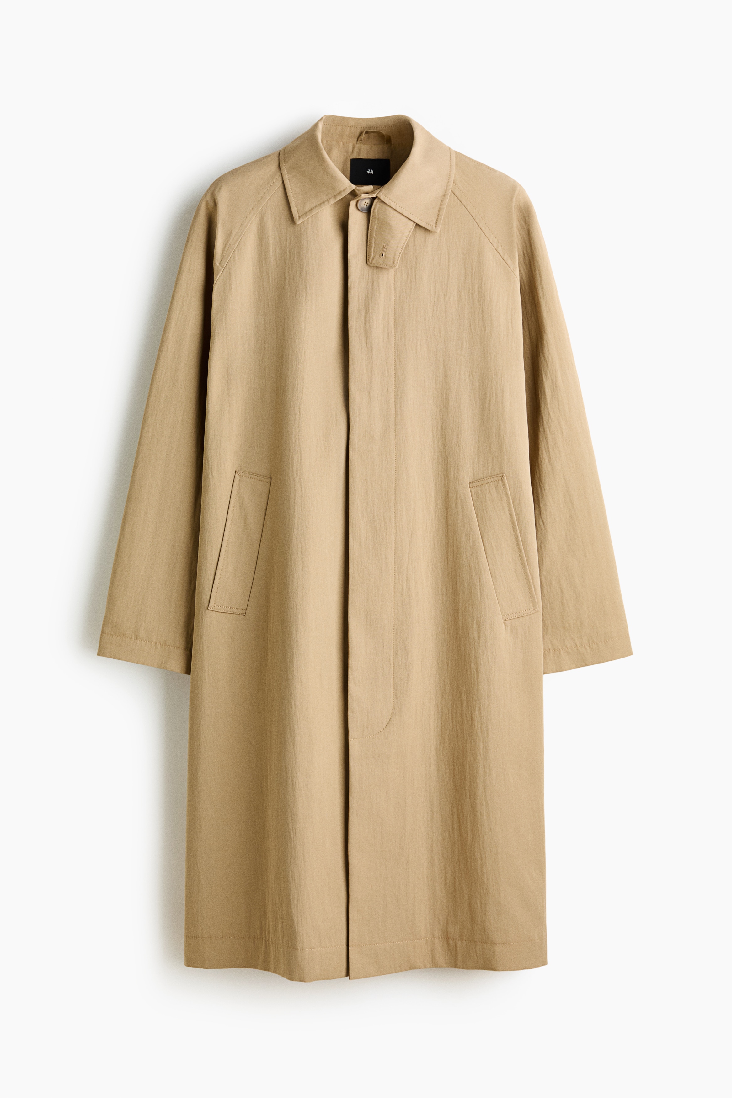 Casaco estilo Mackintosh - Bege/Azul marinho