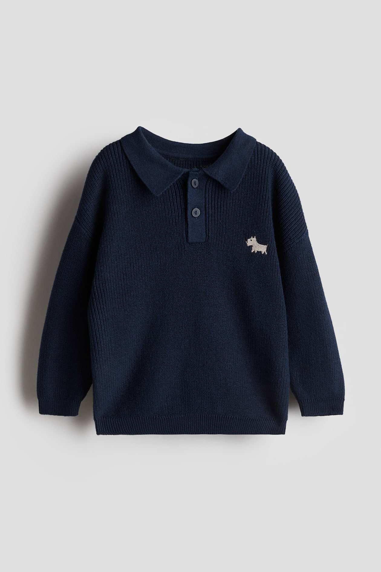 Suéter en tejido de algodón Azul marino/Perro Kids H&M MX