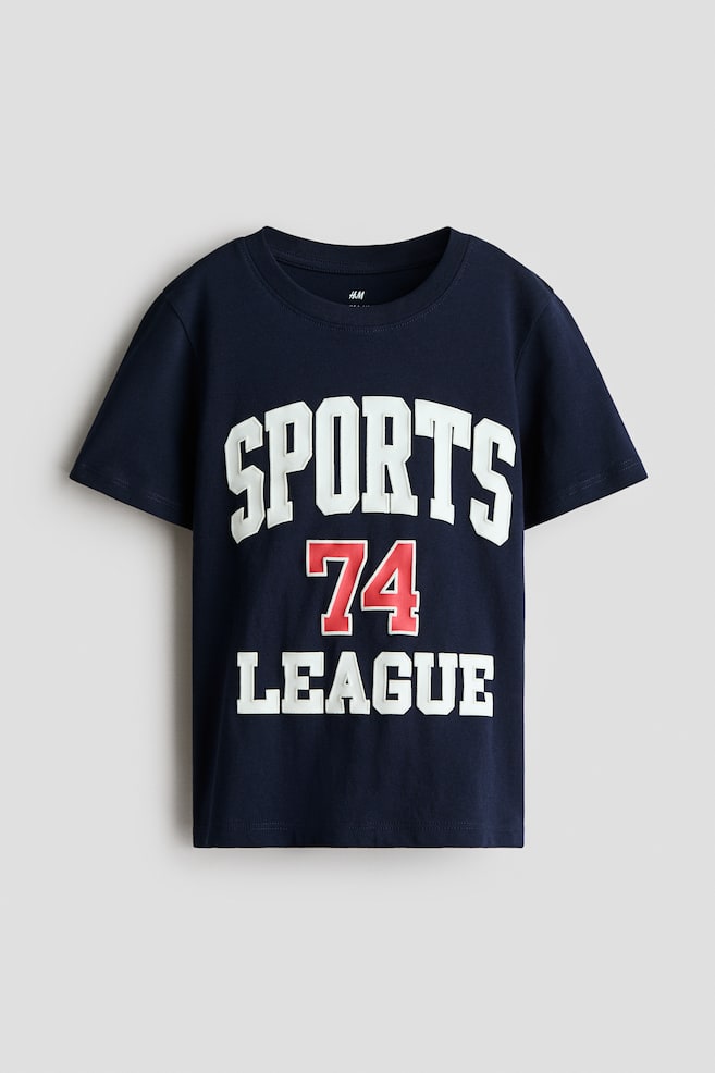 Printed T-Shirt - Navy blue/Sports League/Navy blue/Adventure Crew/Cream/Monster Jump/Black/skeleton/Khaki green/dinosaurs/Cream/Road Trip/White/striped/Gray melange/striped/Dark brown/dinosaurs/Light dusty green/skulls - 1