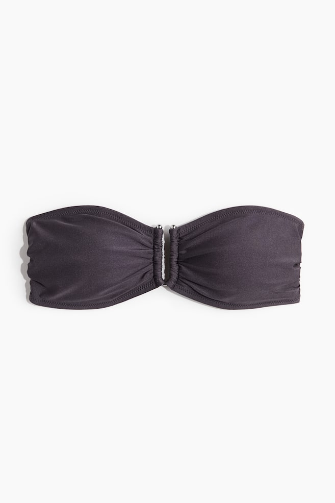 Haut de maillot bandeau paddé - Gris foncé - 1