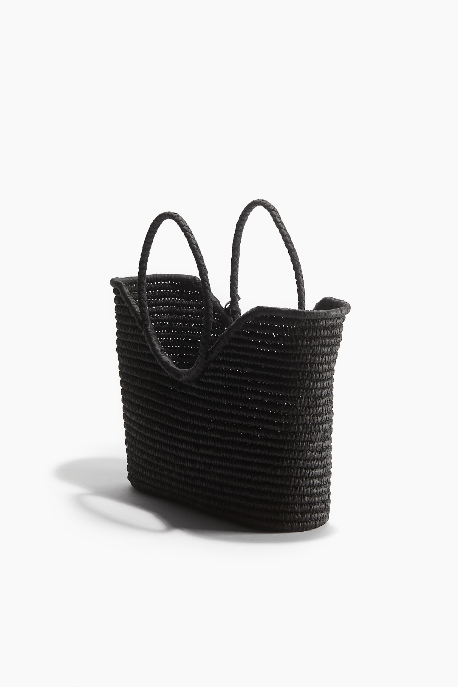 Straw Shopper - Black - 3