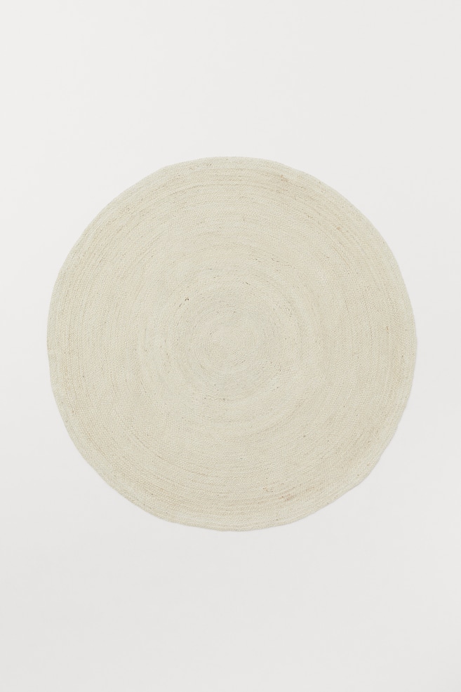 Round jute rug - Natural white/Beige - 1