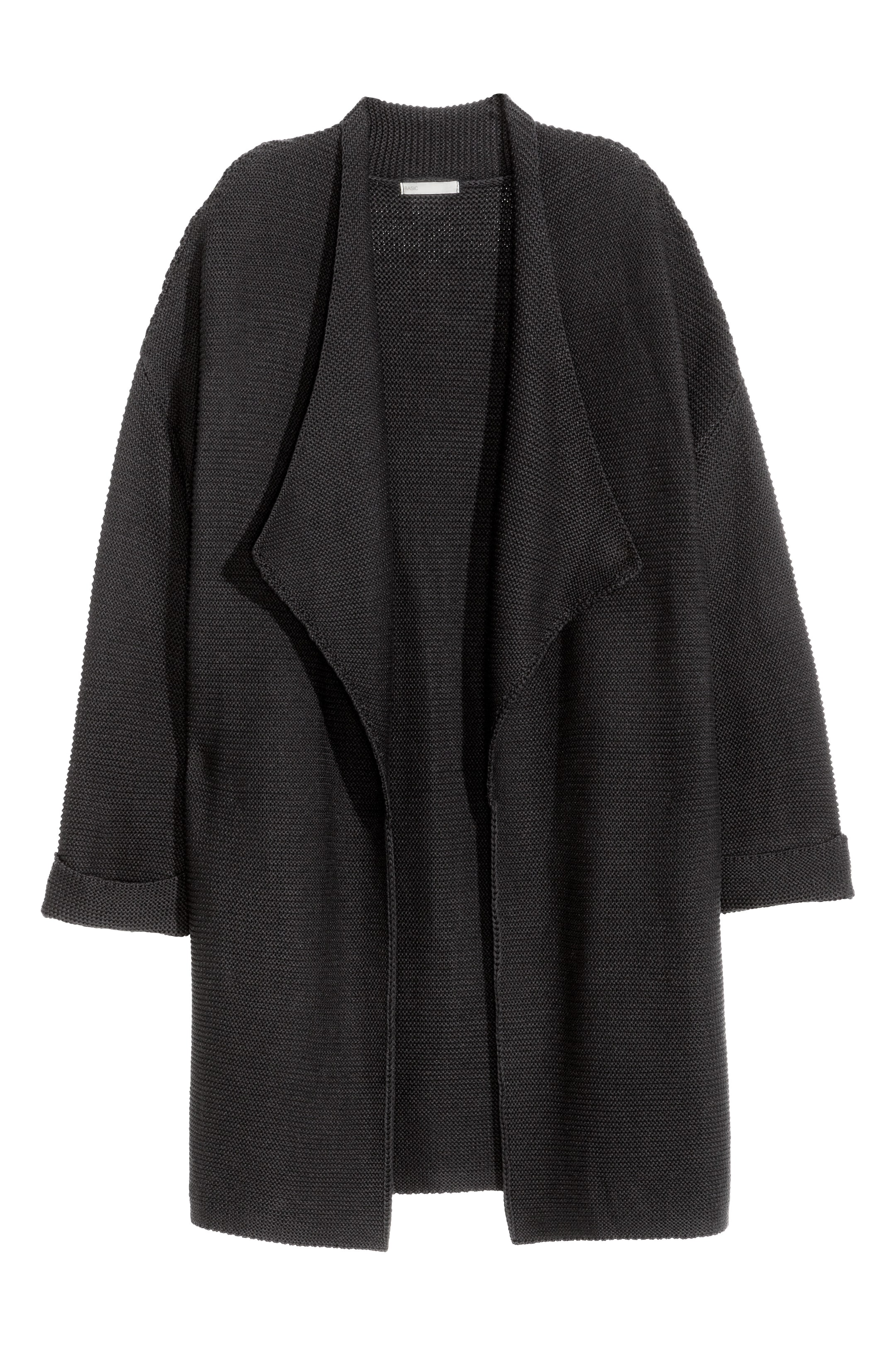 Zobacz większy obraz: Kardigan w strukturalny splot - Czarny - ONA | H&M PL 1
