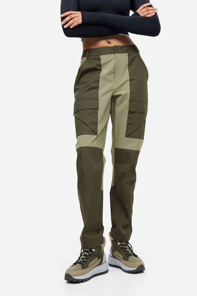 Pantalon outdoor déperlant - Vert kaki foncé/vert sauge - 3
