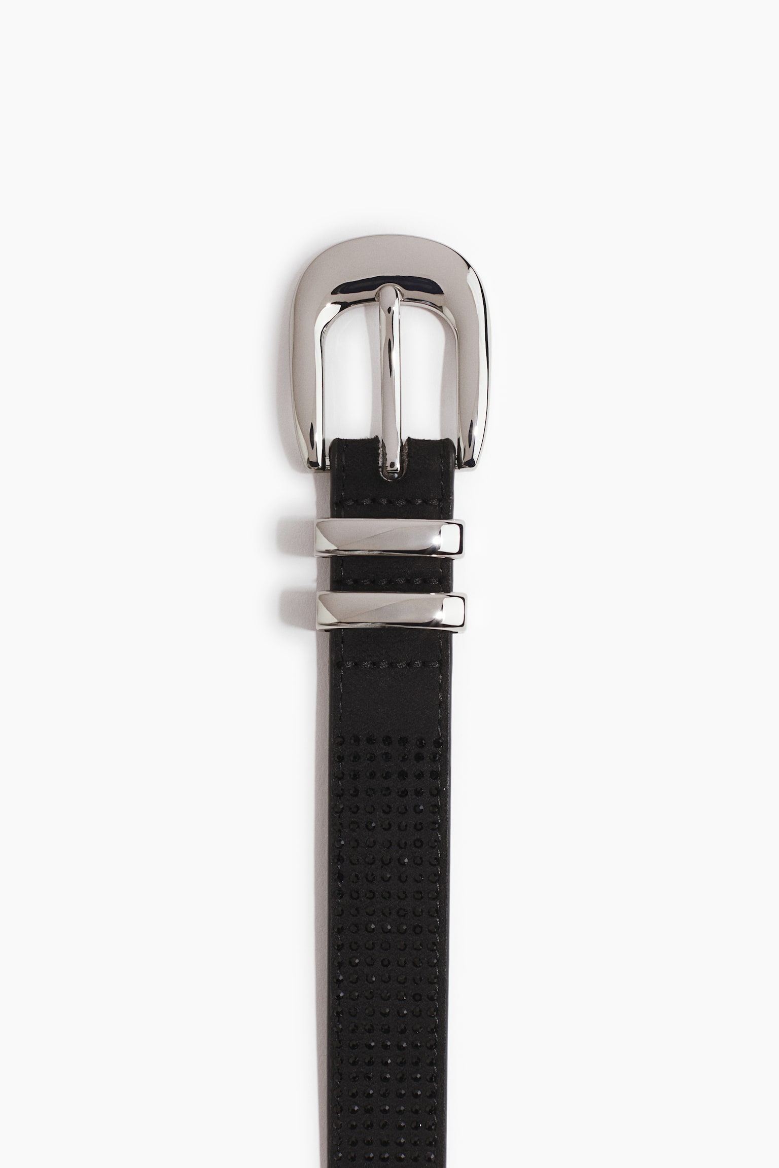 Rhinestone-embellished belt - Black - 2