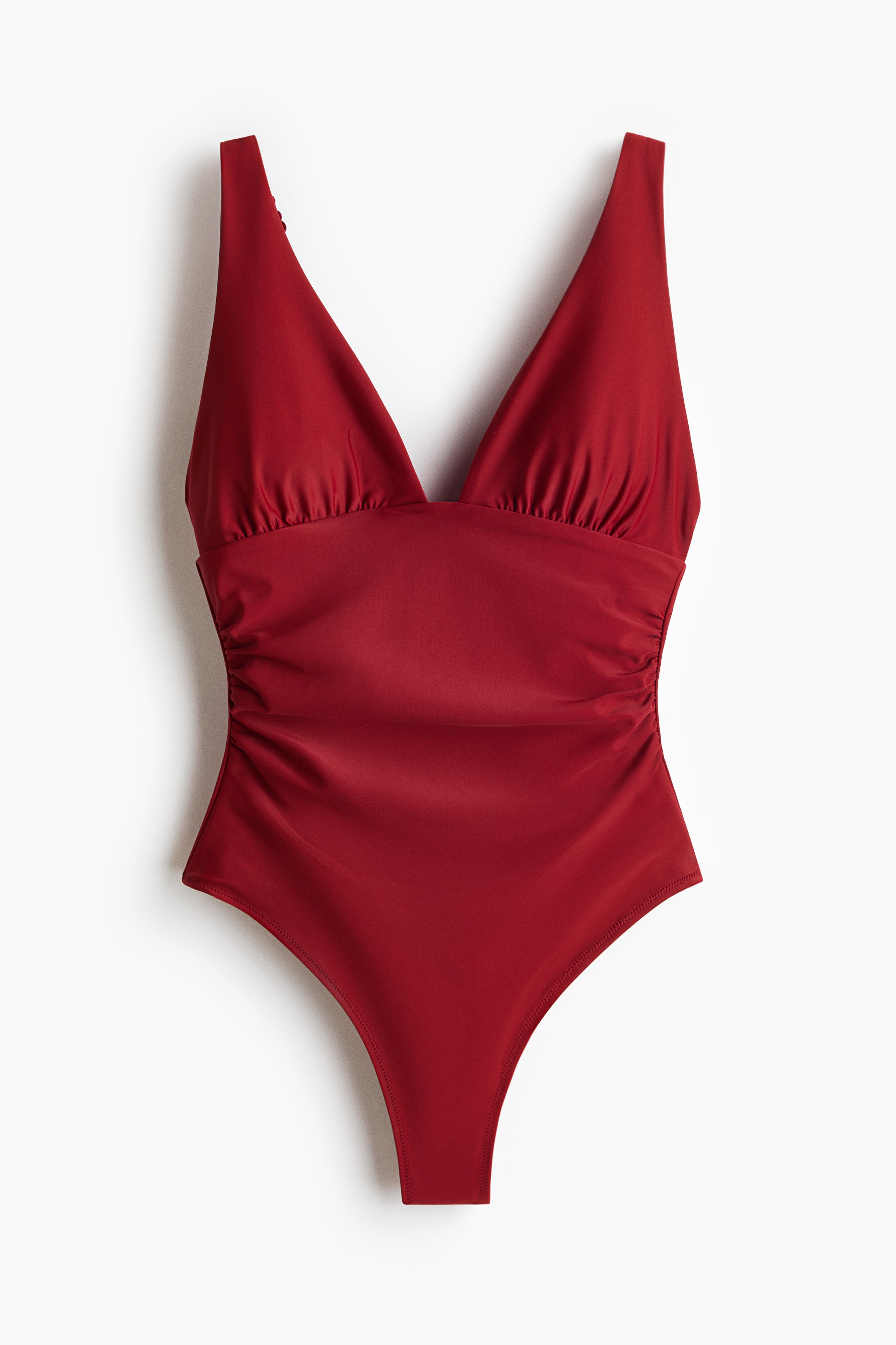 Light Shape Swimsuit-Dark red