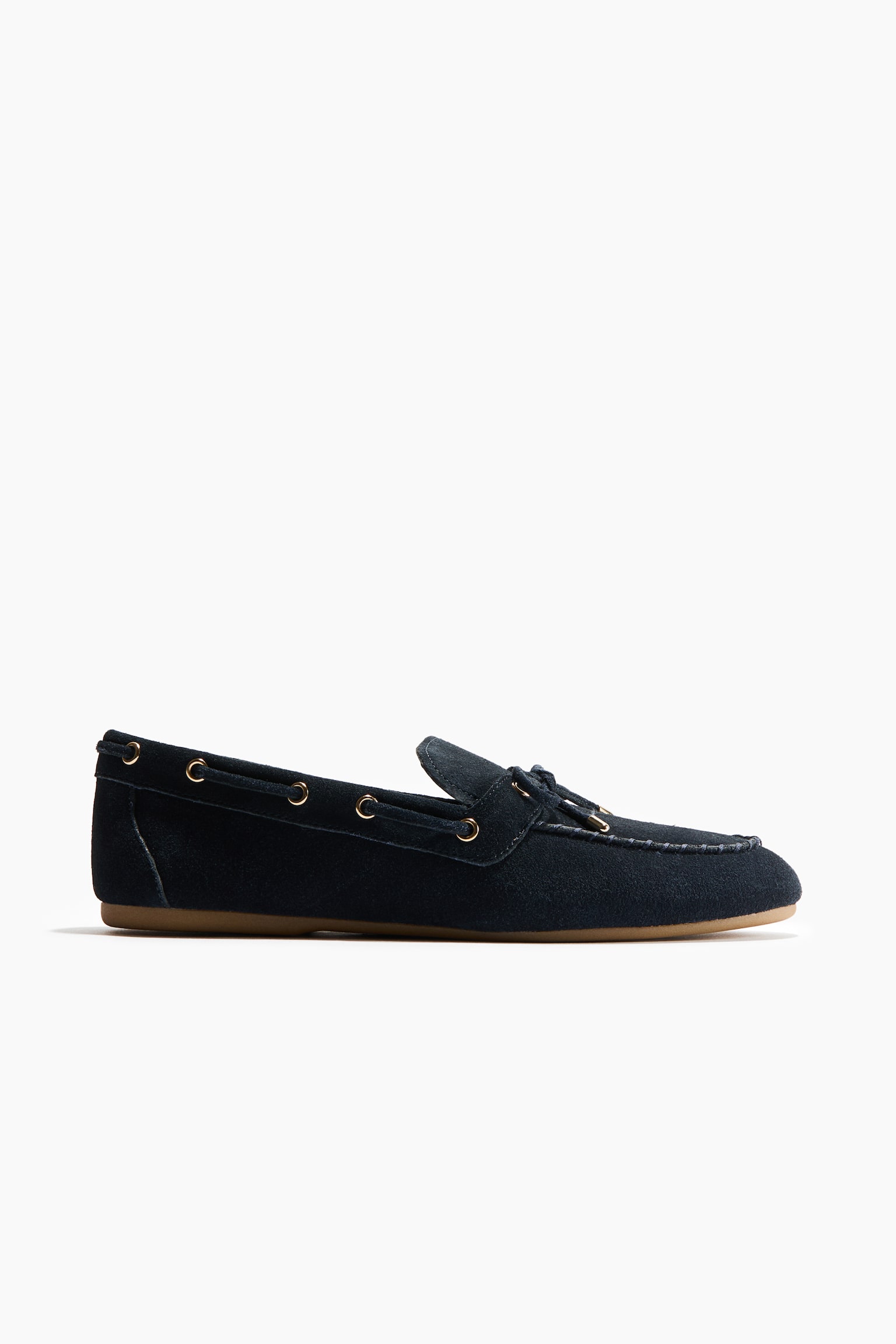Leather deck shoes - Navy blue/White/Cowhide print/Dark beige/Dark beige - 4