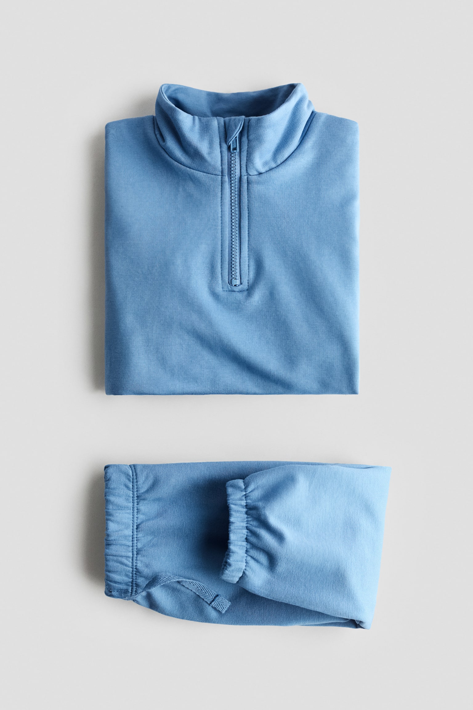 Детские комплекты H&M 2-piece Sweatsuit, цвет: Пыльный синий — фото 2