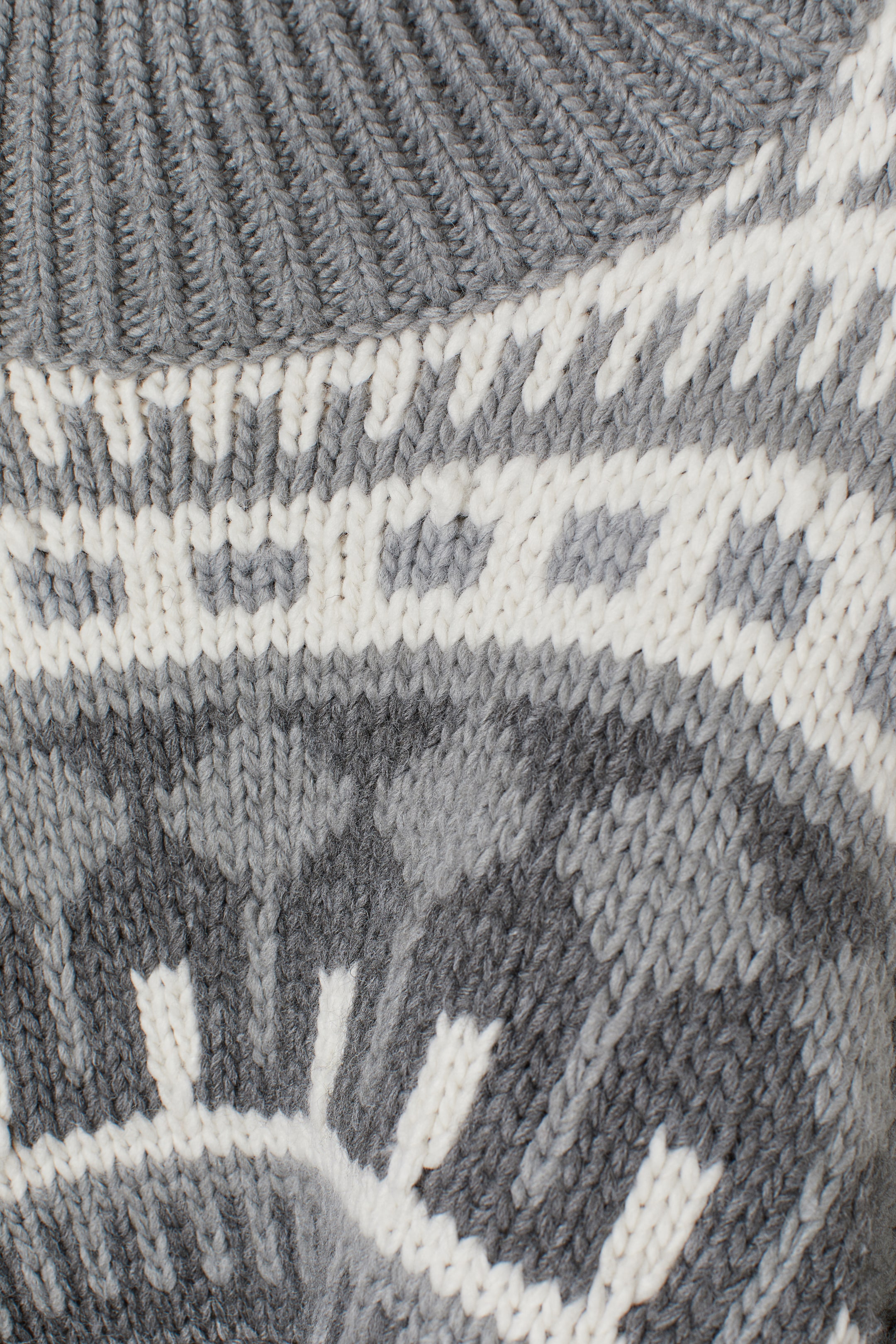 Προβολή μεγαλύτερης εικόνας: Jacquard-knit jumper - Grey/Patterned - Ladies | H&M GR 2