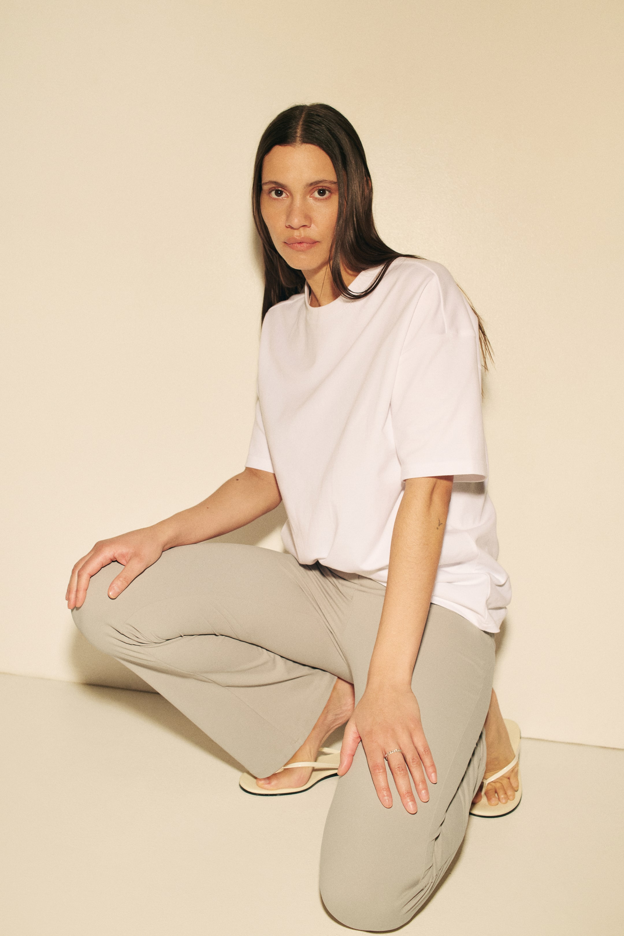 Four-Way Stretch Flared Pants
